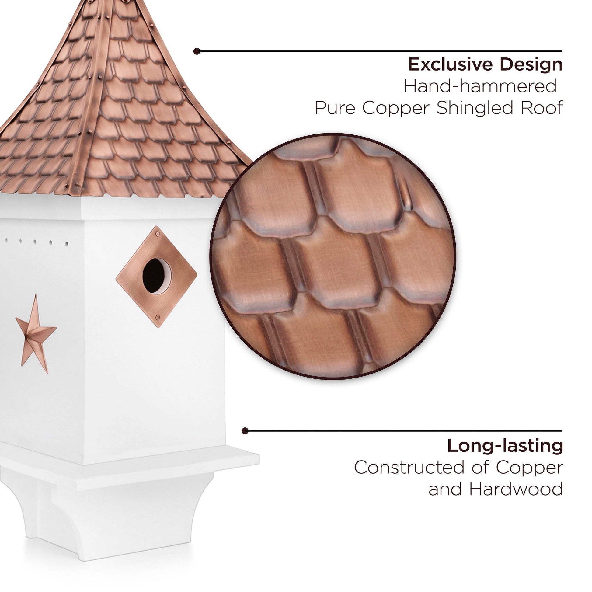 Villa Bird House – White with Roof - Good Directions