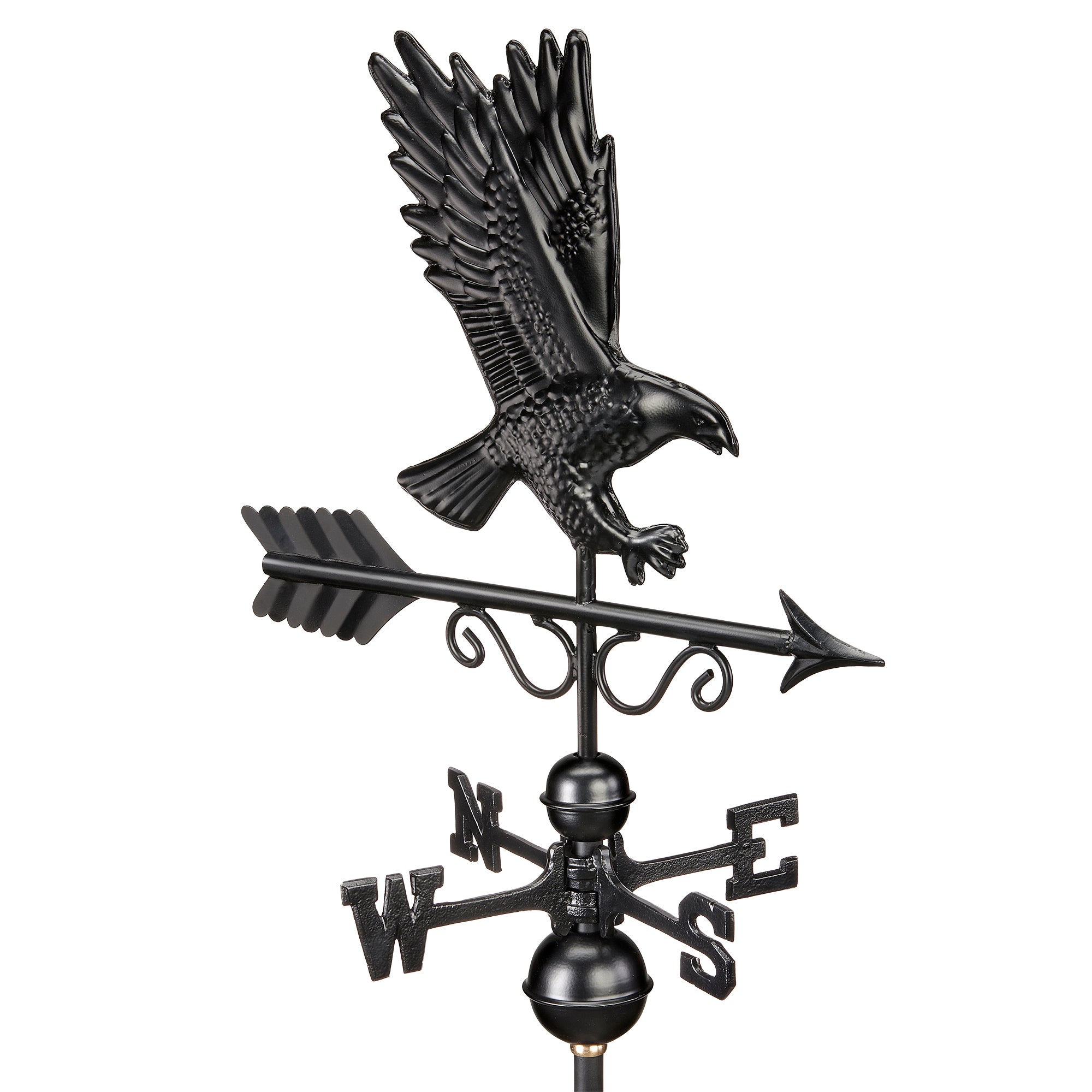 Black Aluminum Majestic Eagle Standard Weathervane - Good Directions