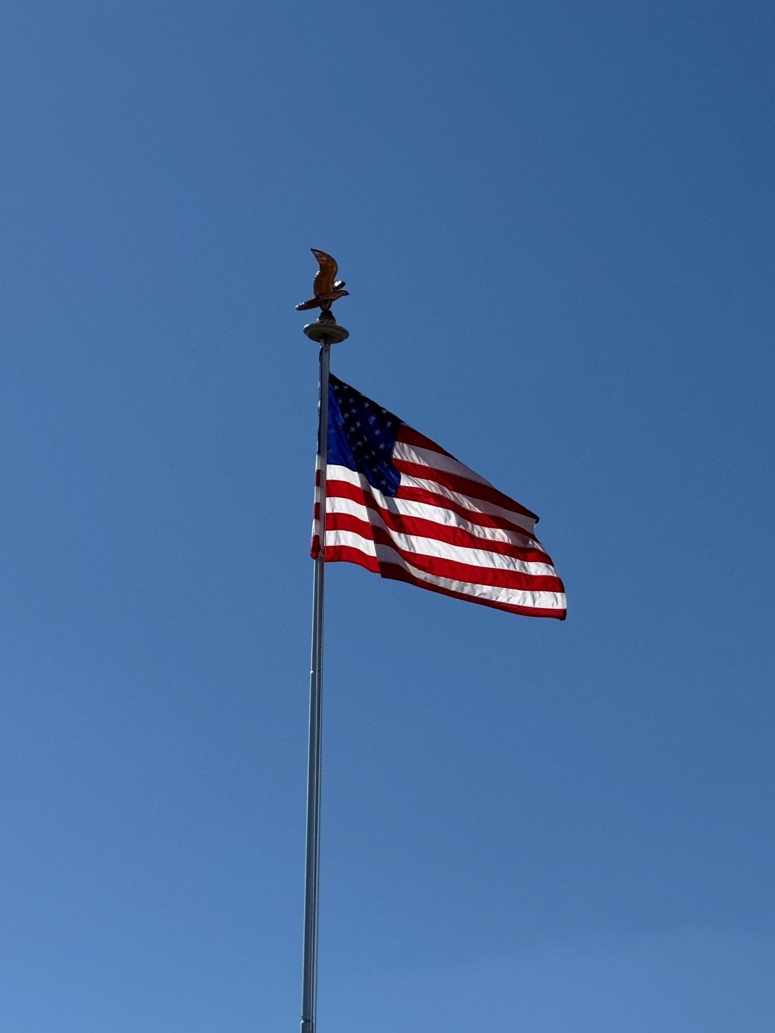 Eagle with Ball Flagpole Topper, 16" Wingspan - Good Directions