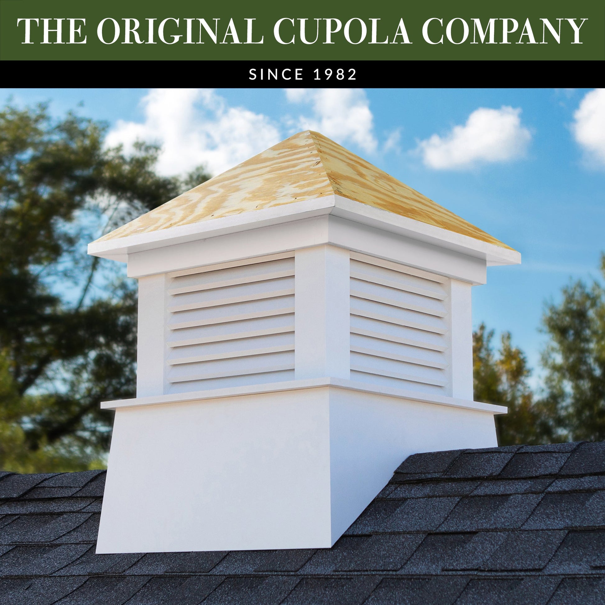 Kent Vinyl Cupola with Wood Roof - Good Directions