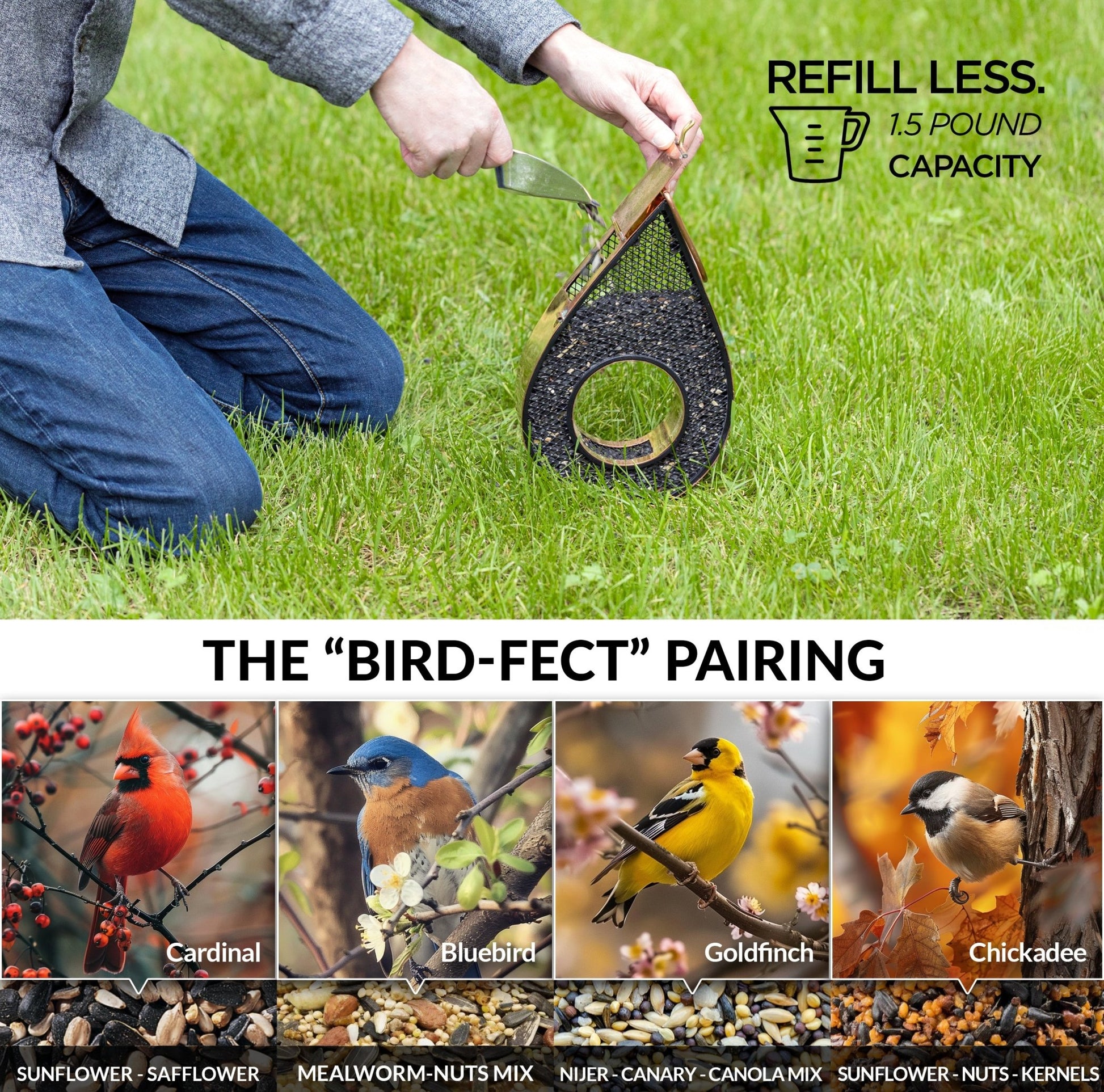 Rain Drop Fly - Thru Copper Bird Feeder Mesh Panels - Good Directions