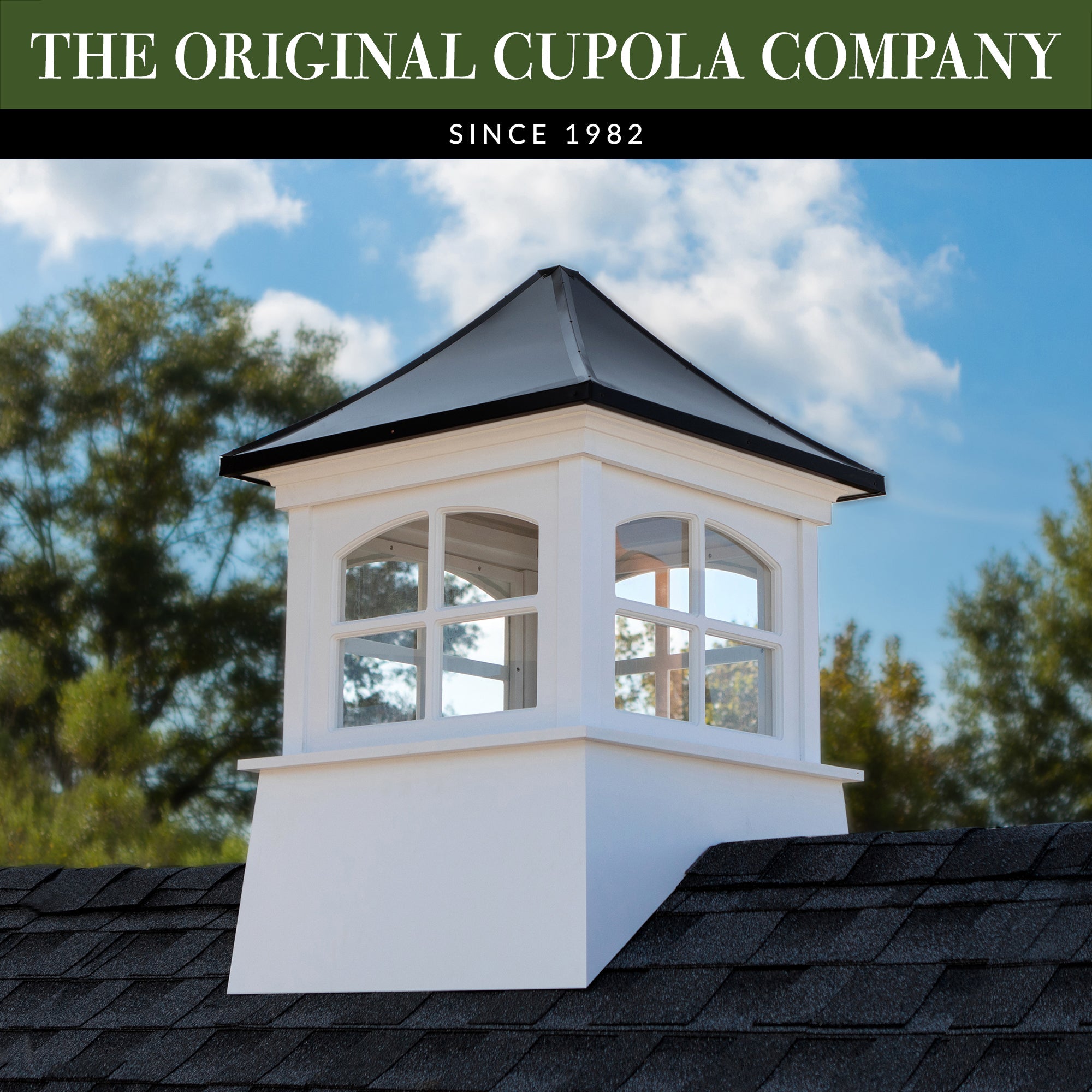 Windsor Vinyl Cupola with Black Aluminum Roof - Good Directions