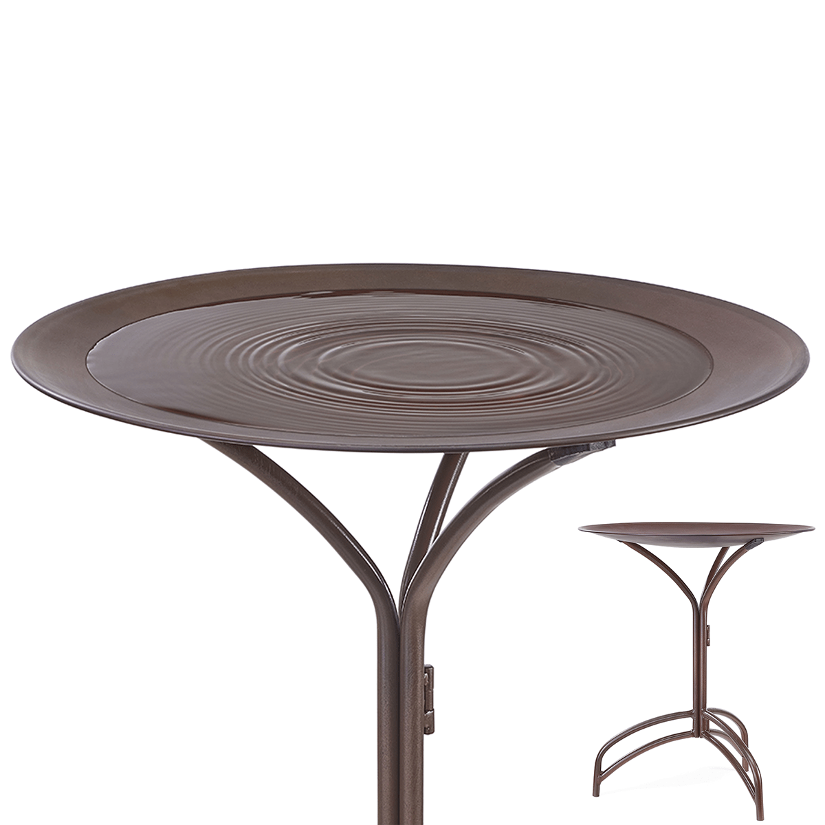 20“� Rust Bird Bath with Stand - Good Directions