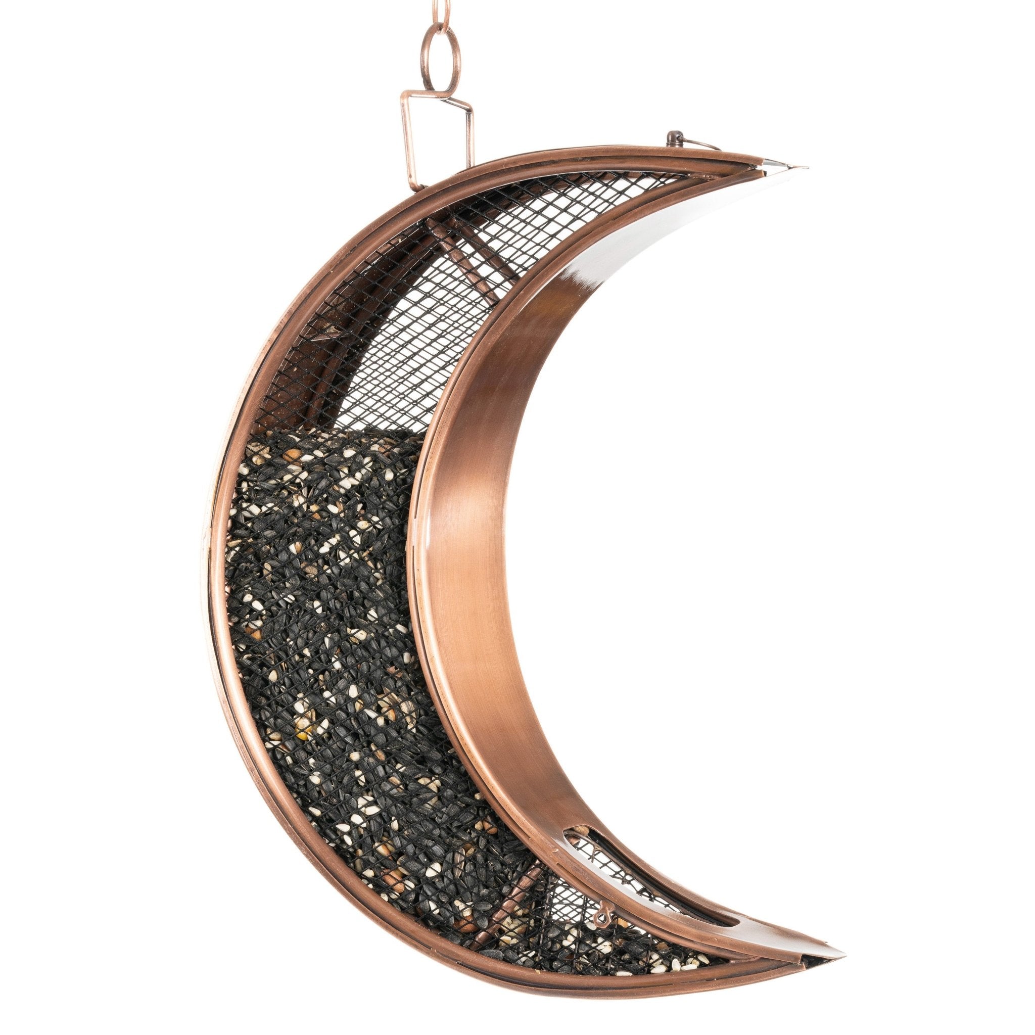 Over The Moon Copper Bird Feeder, with Mesh Panels - Good Directions