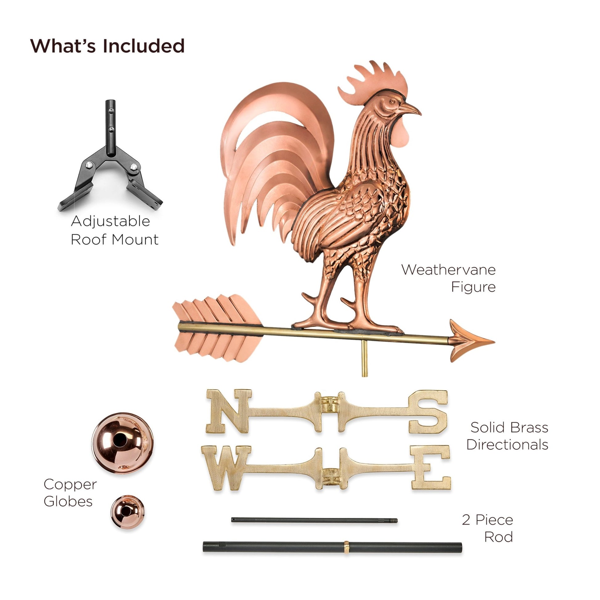 Proud Rooster Weathervane - Good Directions