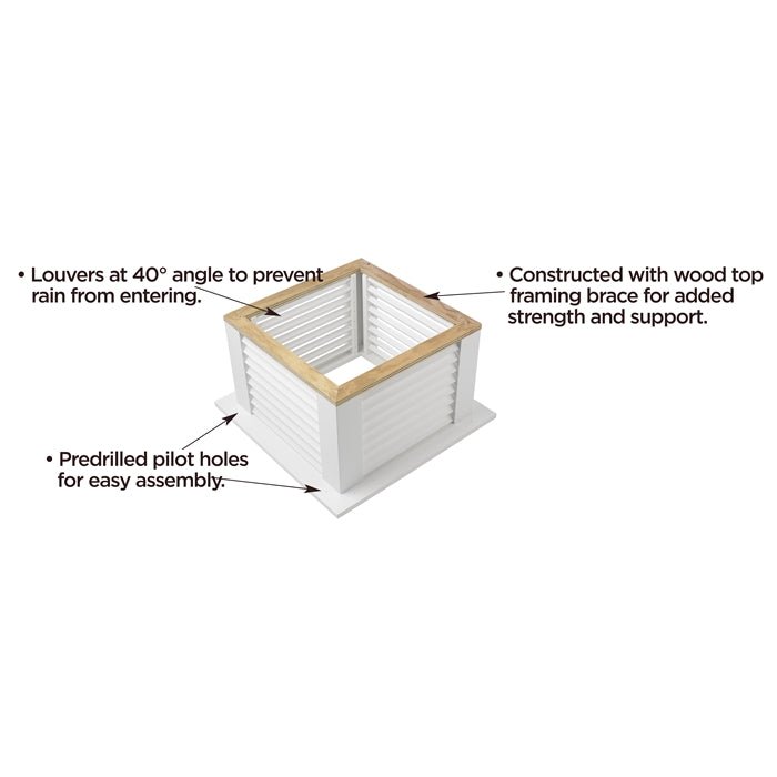 30" Square Manchester Vinyl Cupola with Victoria Finial - Good Directions