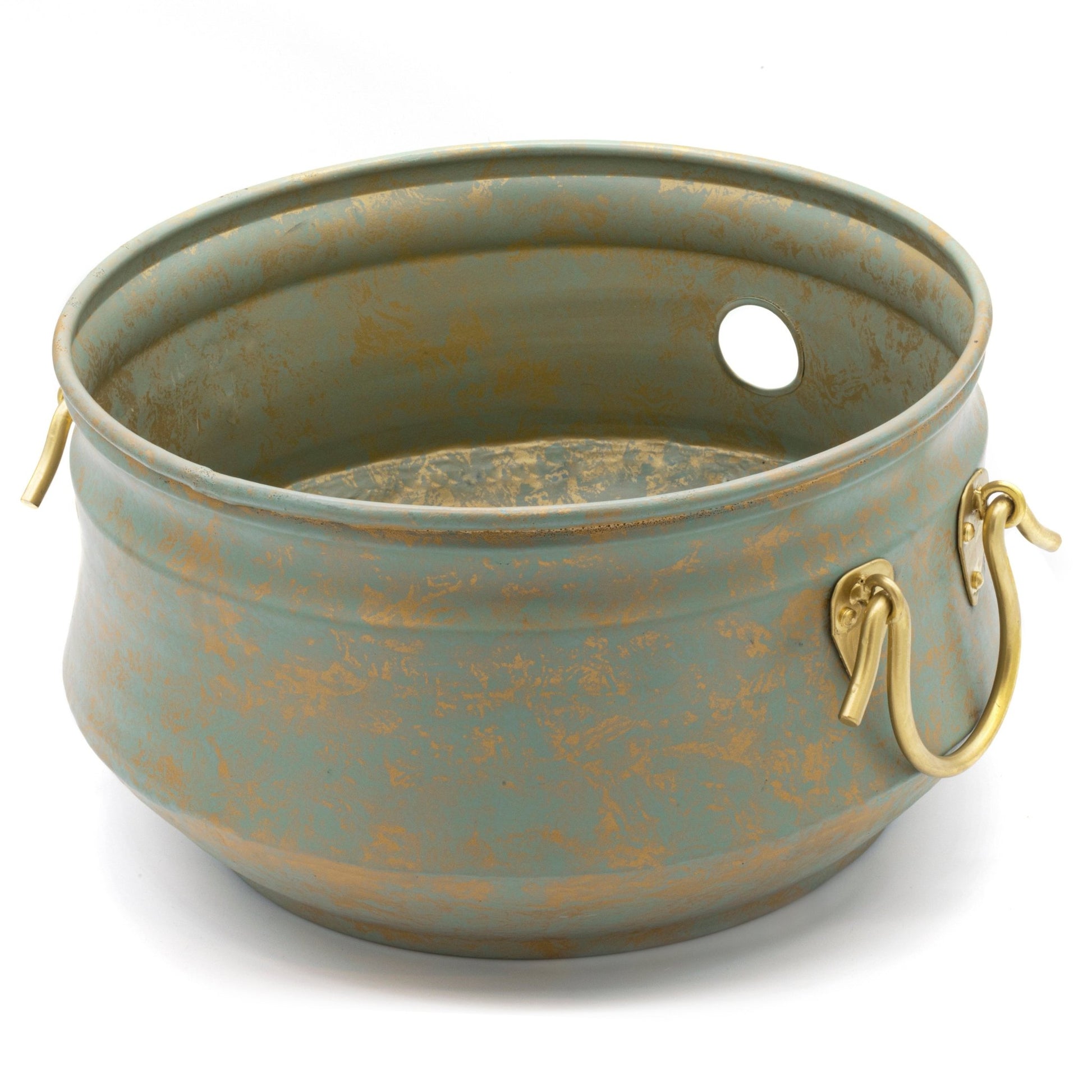 Sedona Hose Pot with Lid, Brass Accents - Good Directions