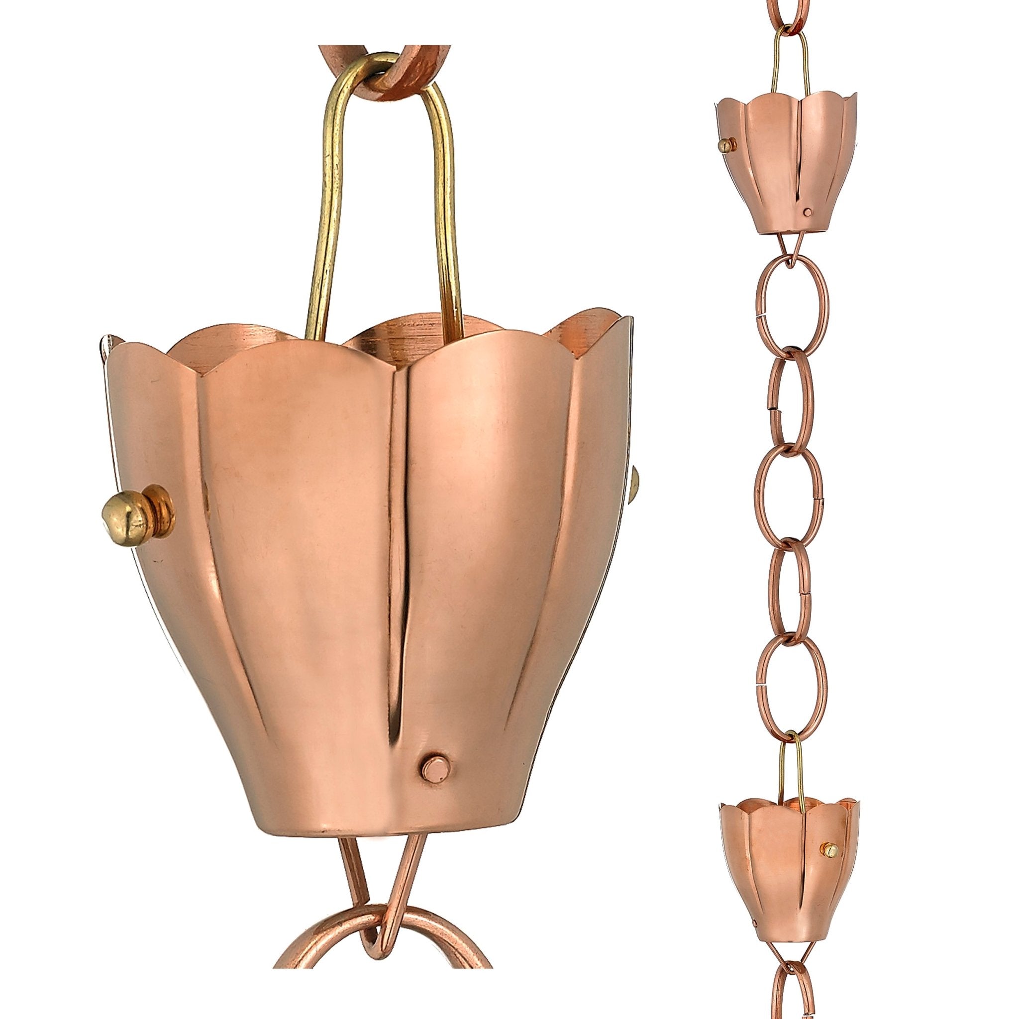 Crocus Rain Chain - 8.5 ft.,with 9 Large Cups - Good Directions