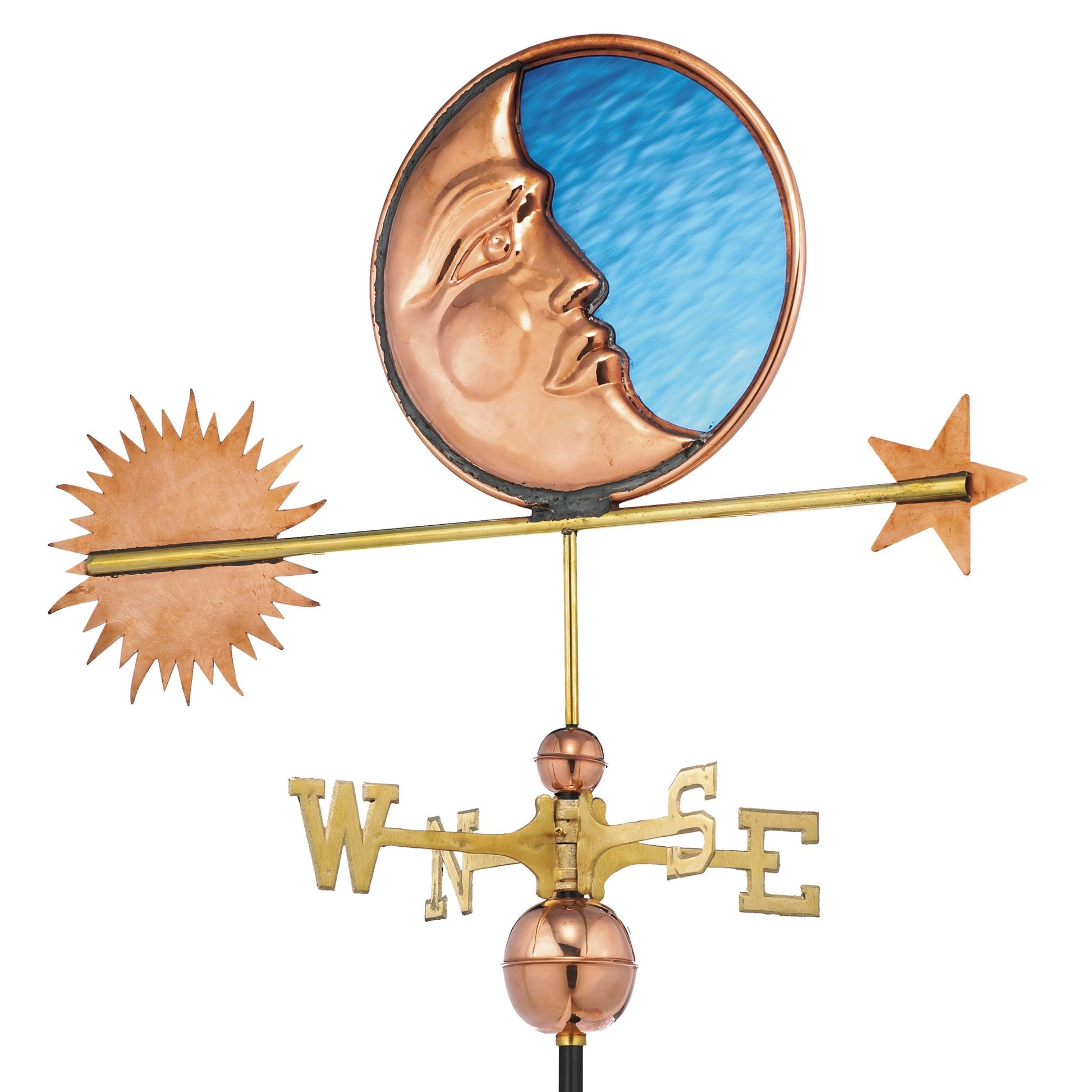 Stained Glass Moon Weathervane - Good Directions