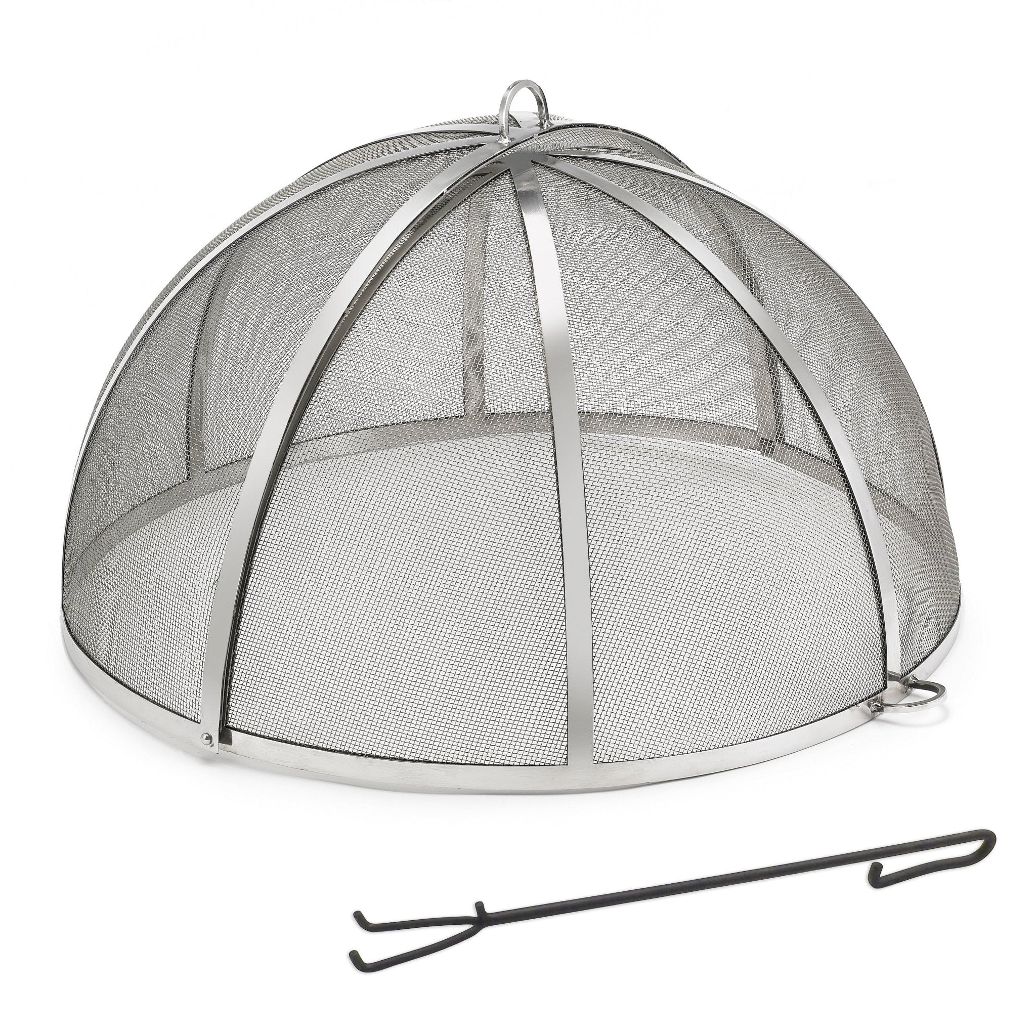 30" Large Stainless Steel Spark Screen with Lifter - Good Directions