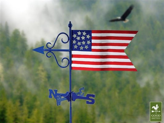Americana Flag Cottage Weathervane - Good Directions