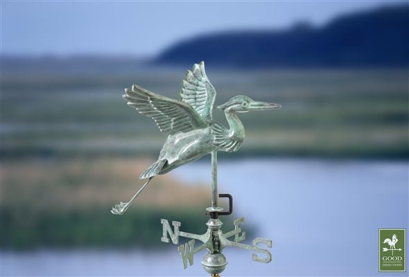 Blue Heron Garden Weathervane - Good Directions