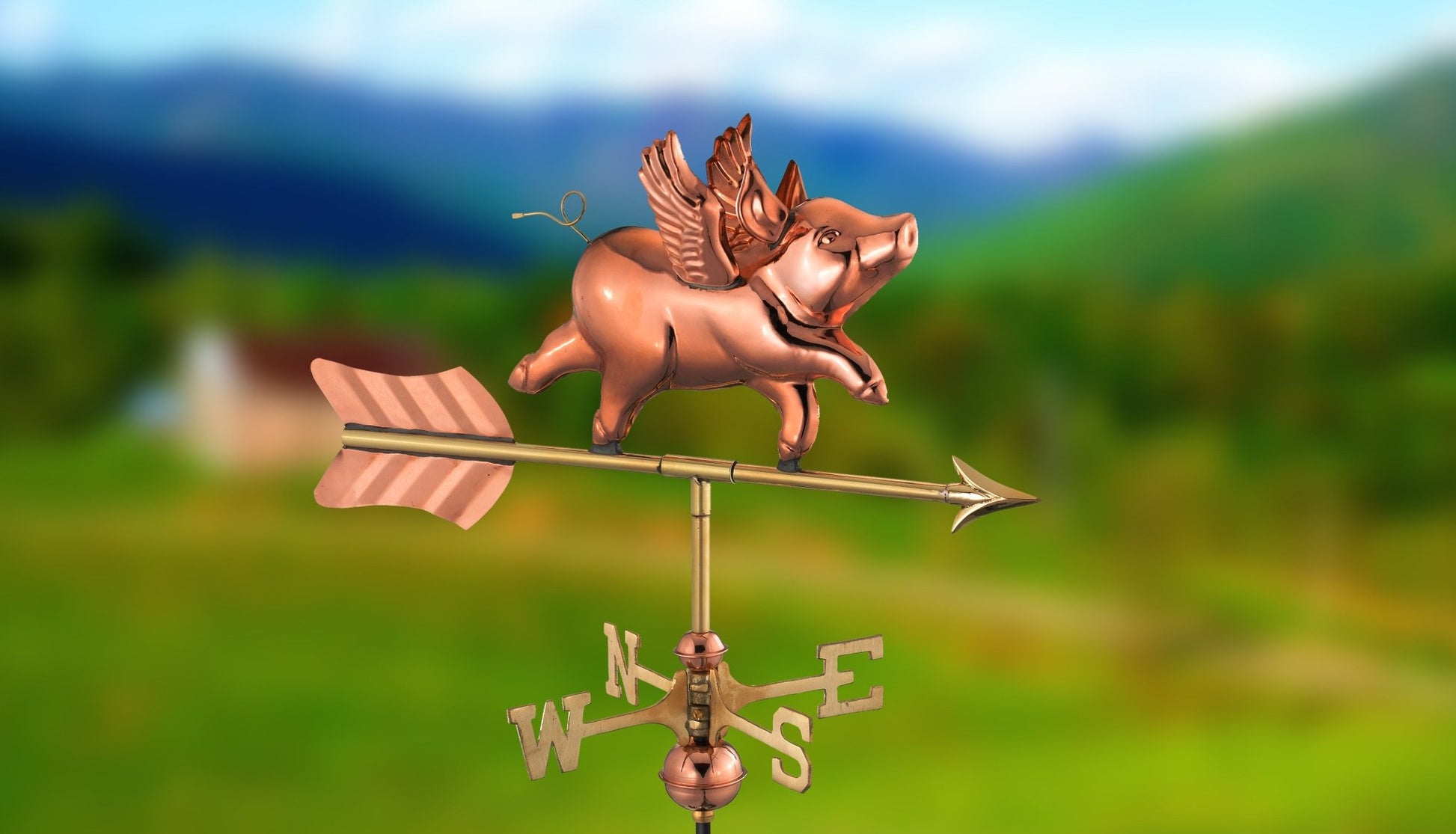 Flying Pig Cottage Weathervane - Good Directions