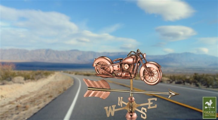 Motorcycle with Arrow Cottage Weathervane - Good Directions