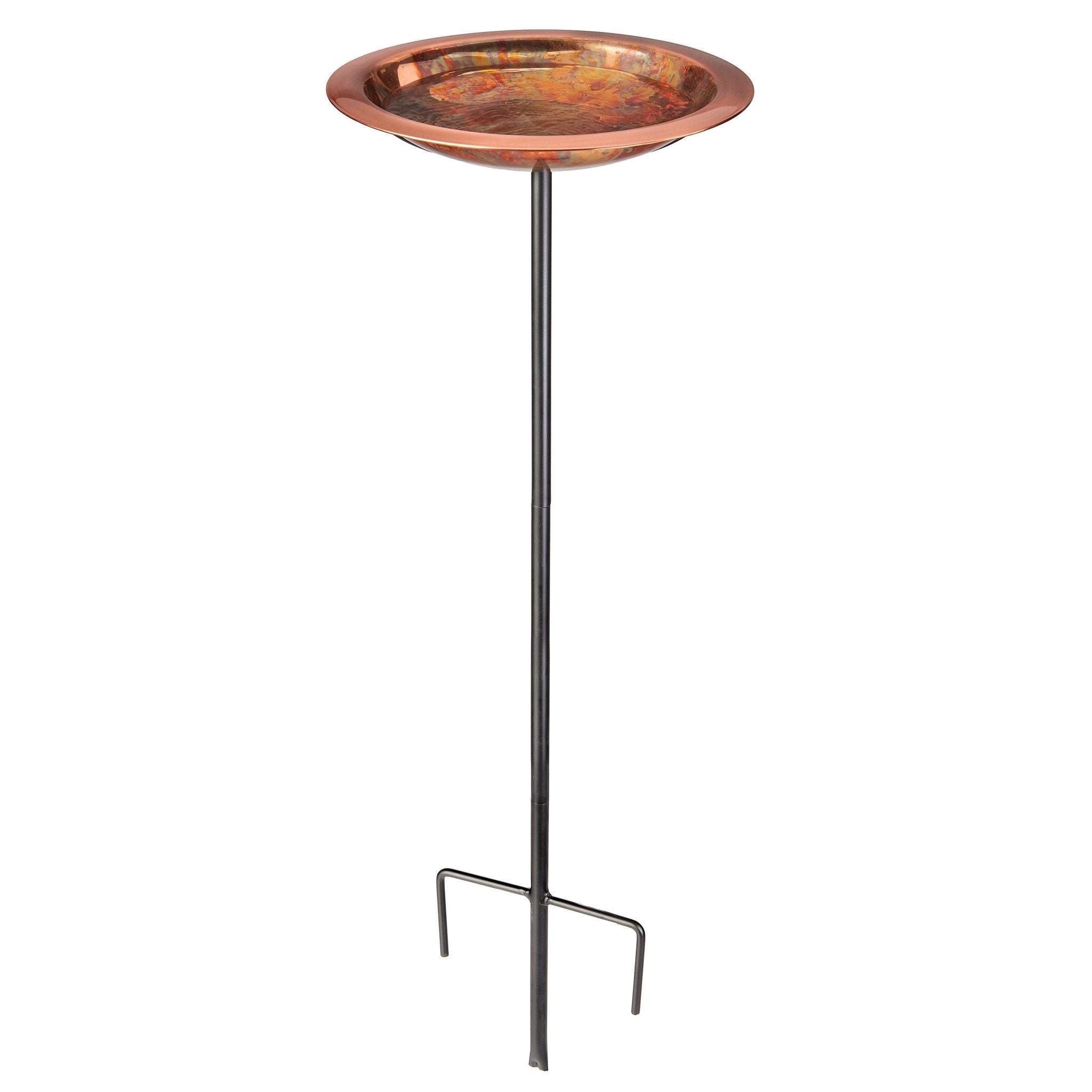 13.5“� Fired Finish Birdbath with Garden Pole - Good Directions