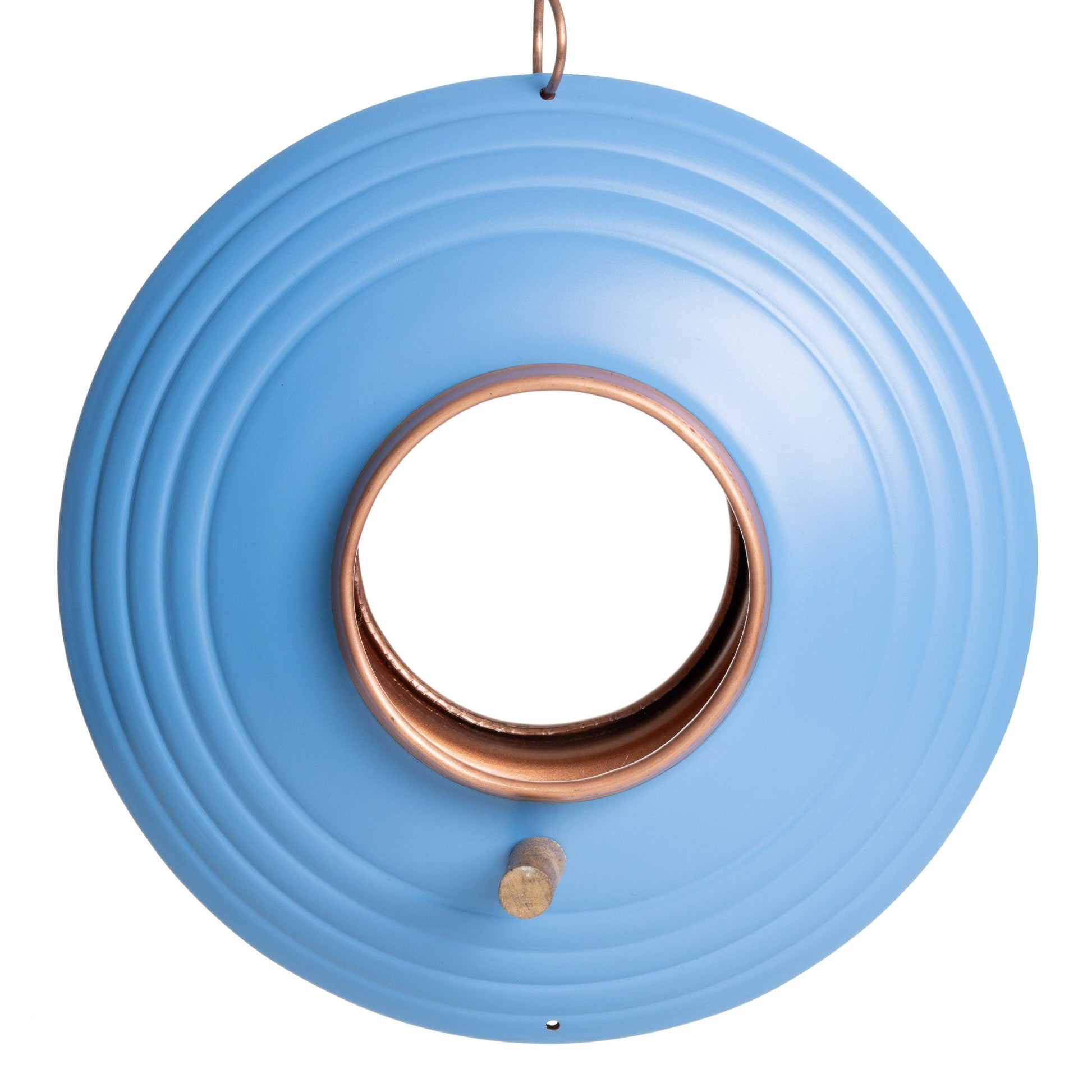 Azure Fly-Thru™ Bird Feeder, Copper Accents, Multiple Perches - Good Directions