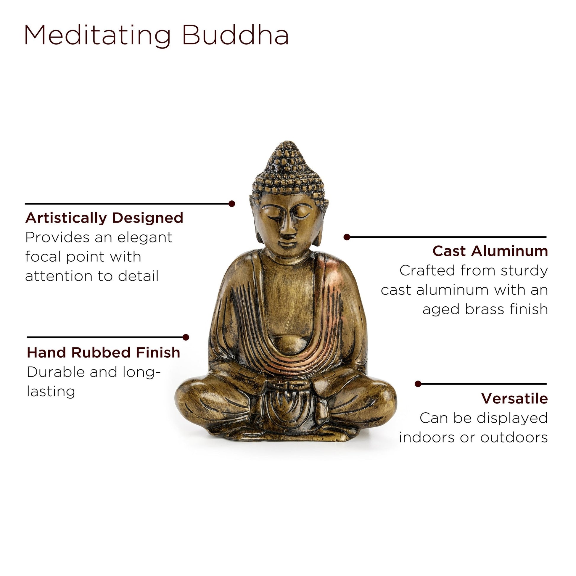 Meditating Buddha Decorative Statue - Good Directions