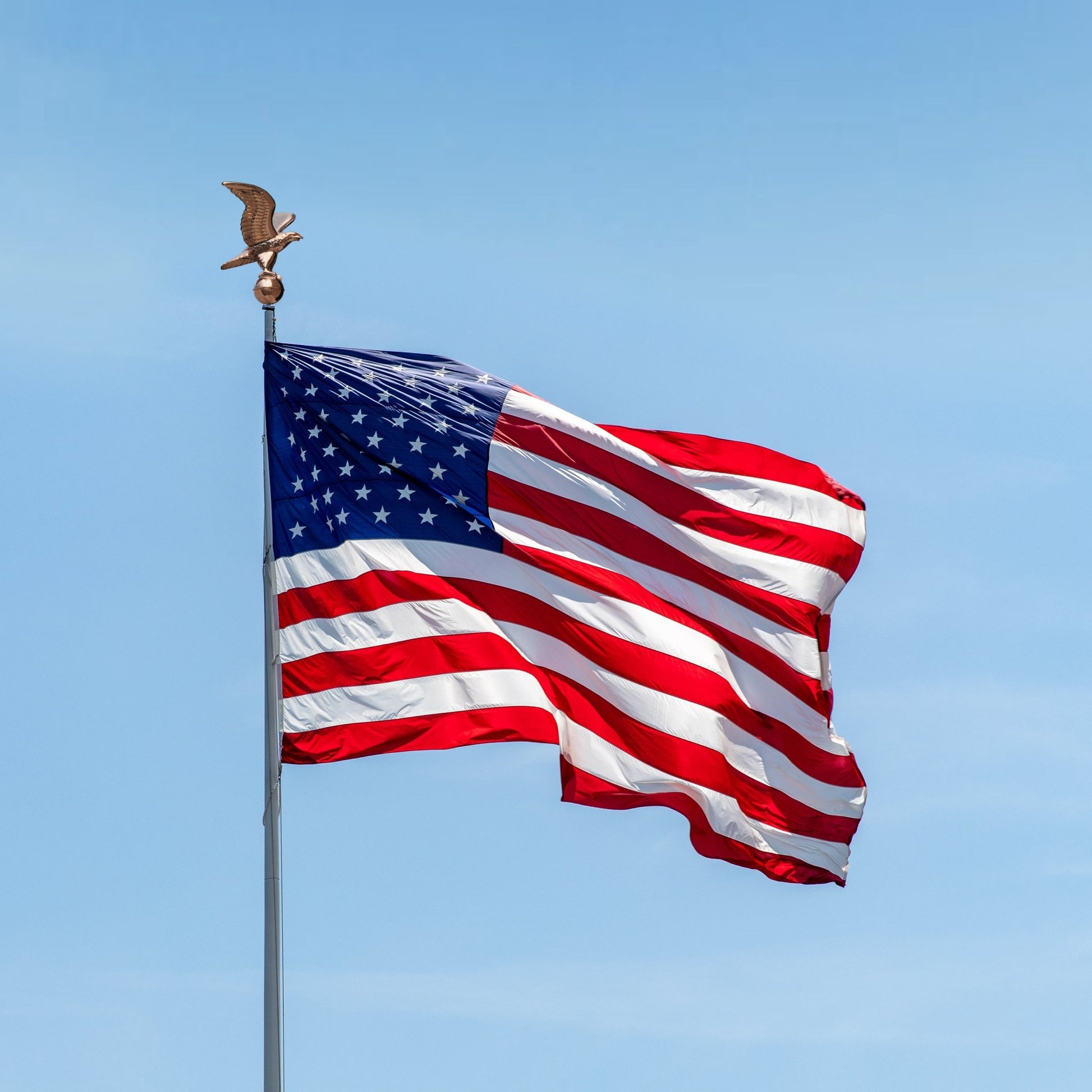 Eagle with Ball Flagpole Topper, 11" Wingspan - Good Directions