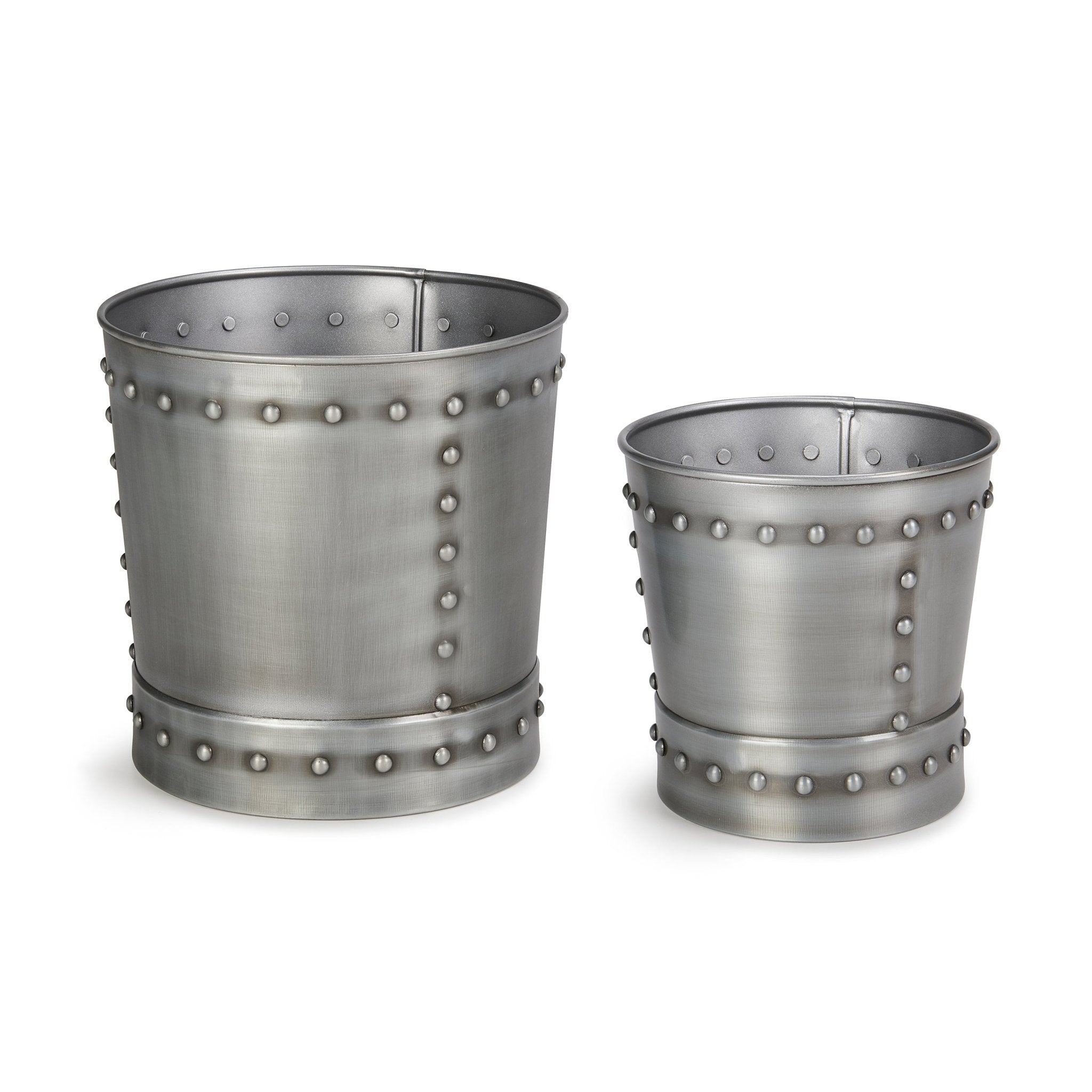 Medium Riveted Zinc Planter Set of 2 - Good Directions