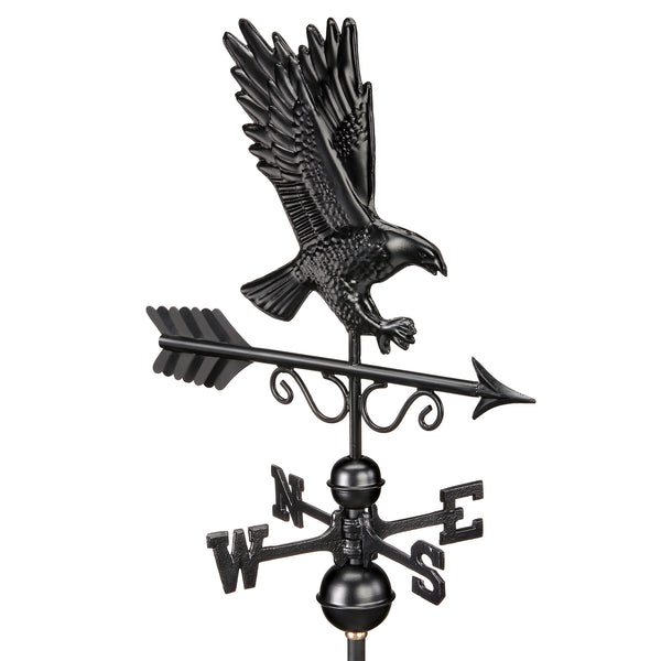 Majestic Eagle Weathervane - Matte Black Copper