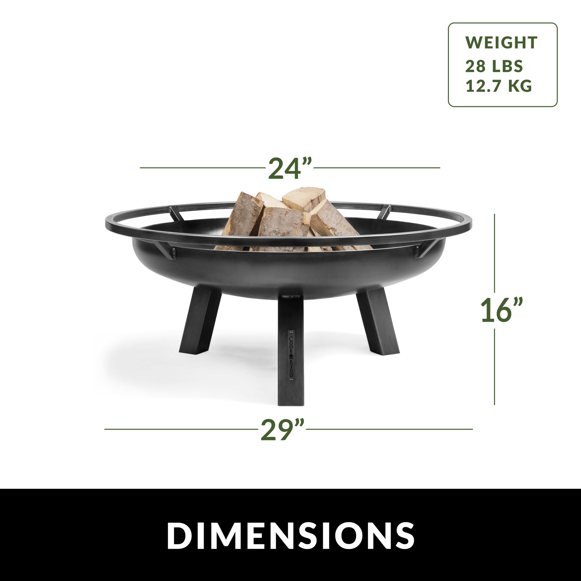Porto 24" Fire Pit with Grill Plate - Good Directions