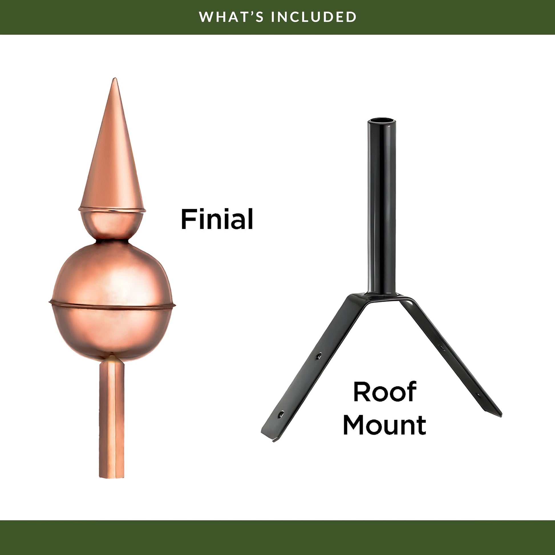 13" Avalon Rooftop Finial - Good Directions
