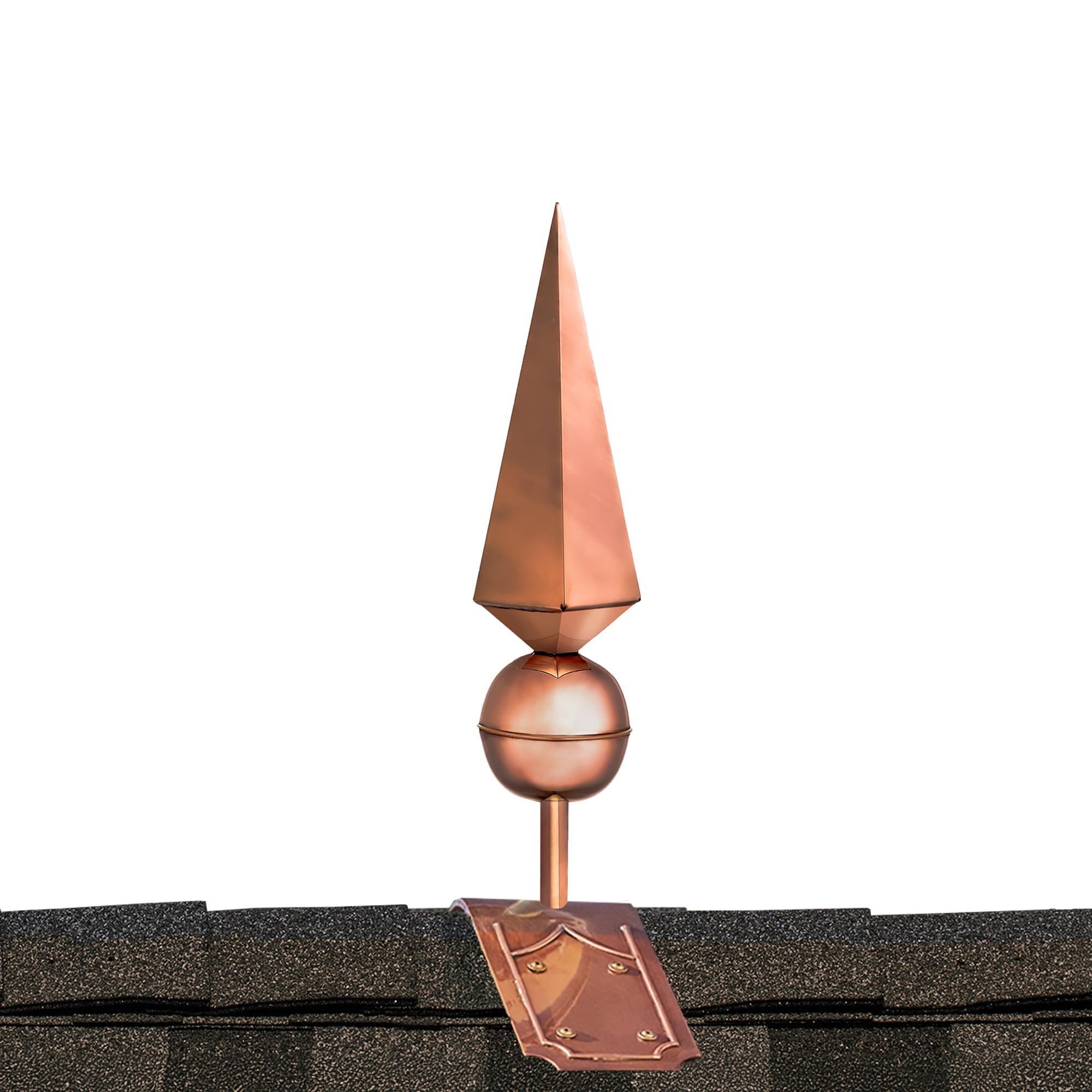 24" Lancelot Finial with Decorative Roof Mount   - Good Directions