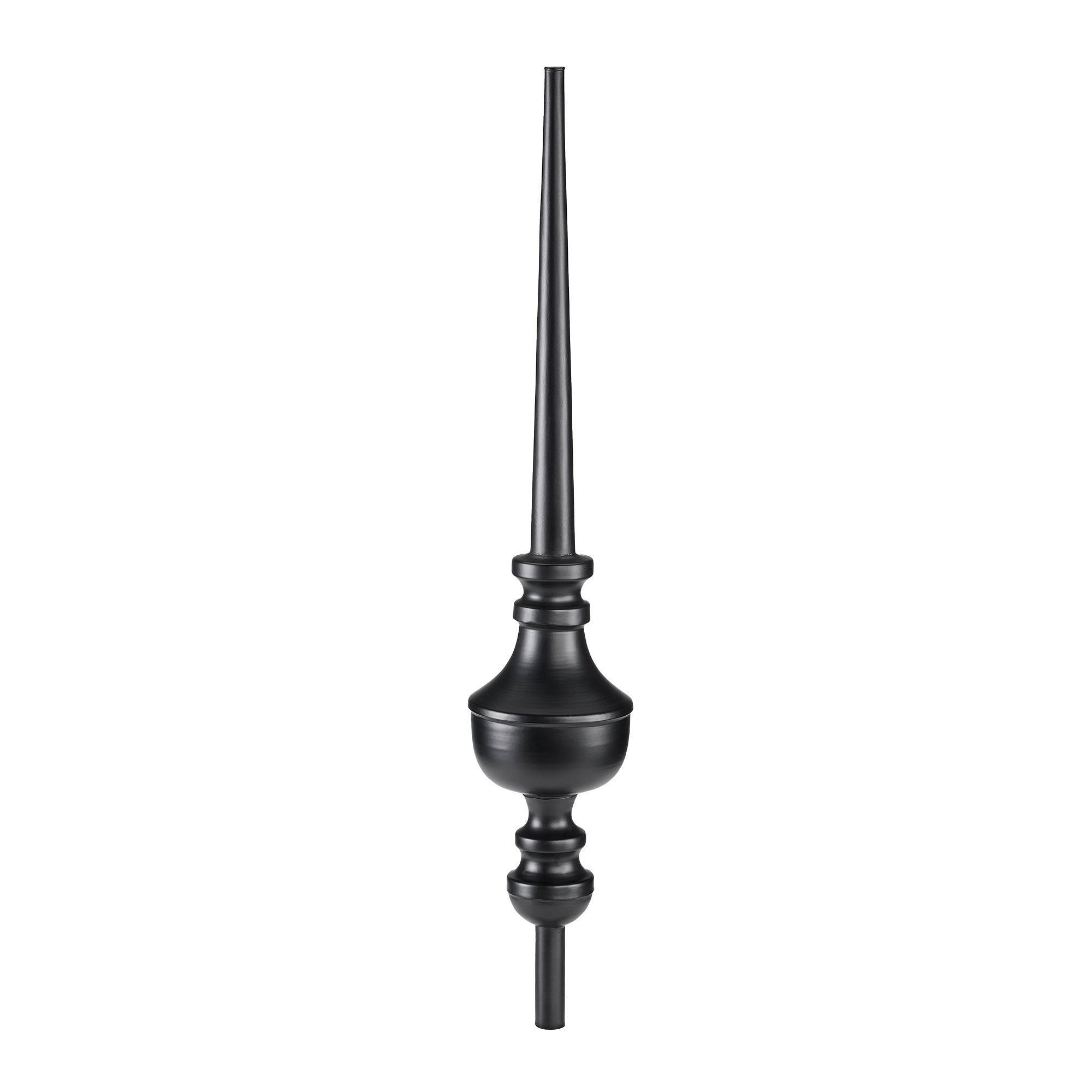 27" Victoria Black Aluminum Finial - Good Directions