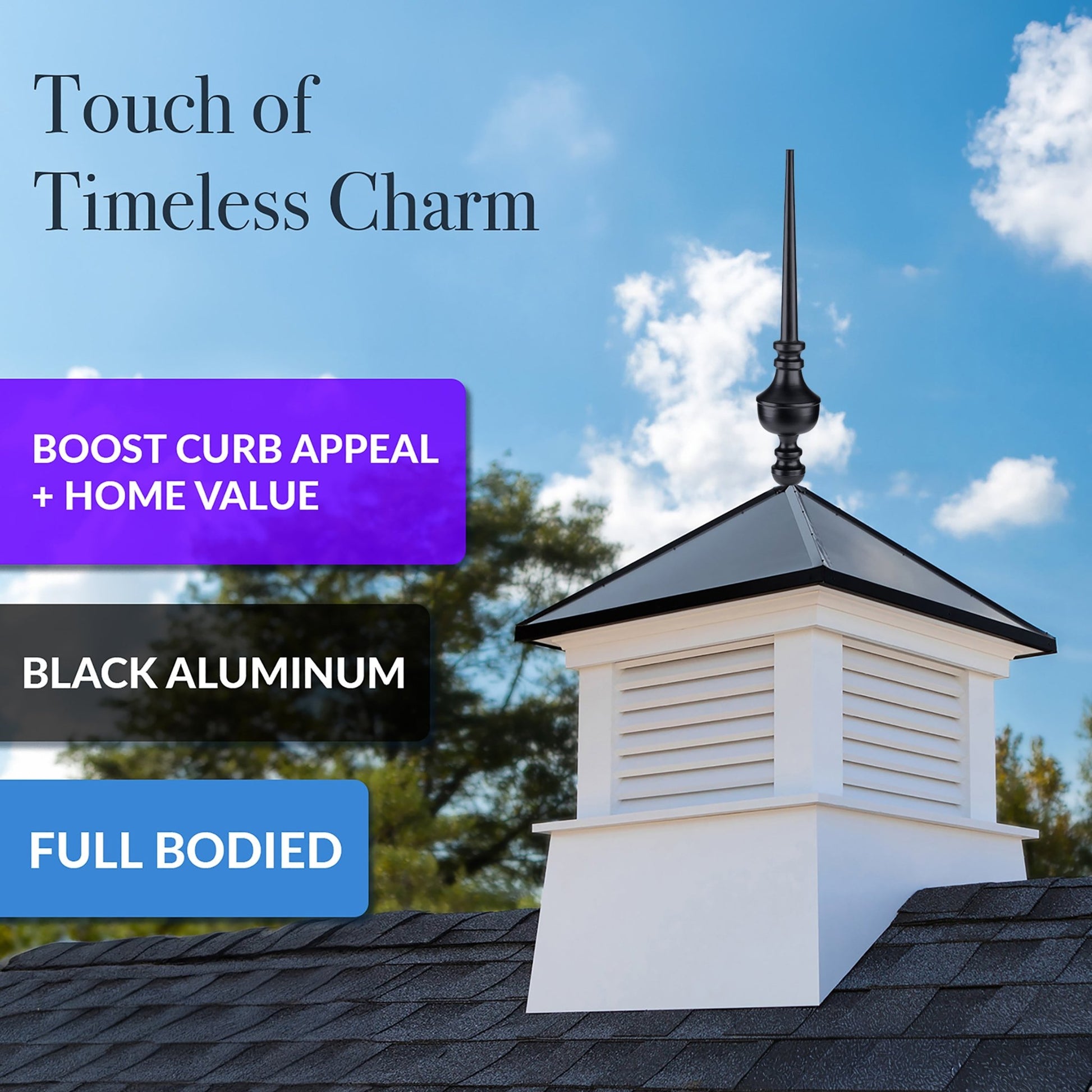 27" Victoria Black Aluminum Finial - Good Directions
