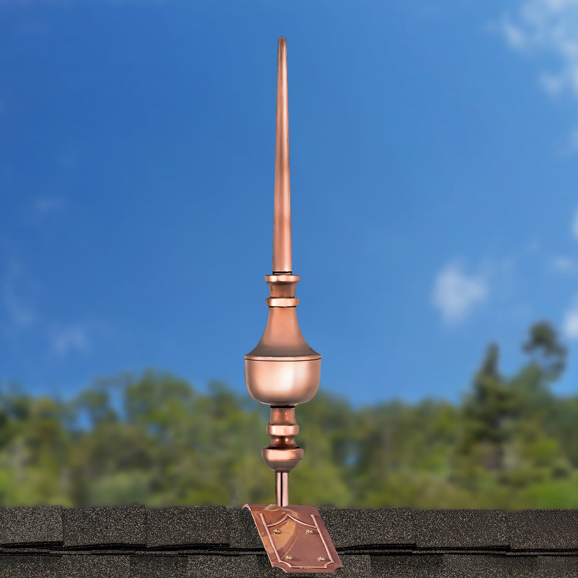 27" Victoria Finial with Decorative Roof Mount   - Good Directions