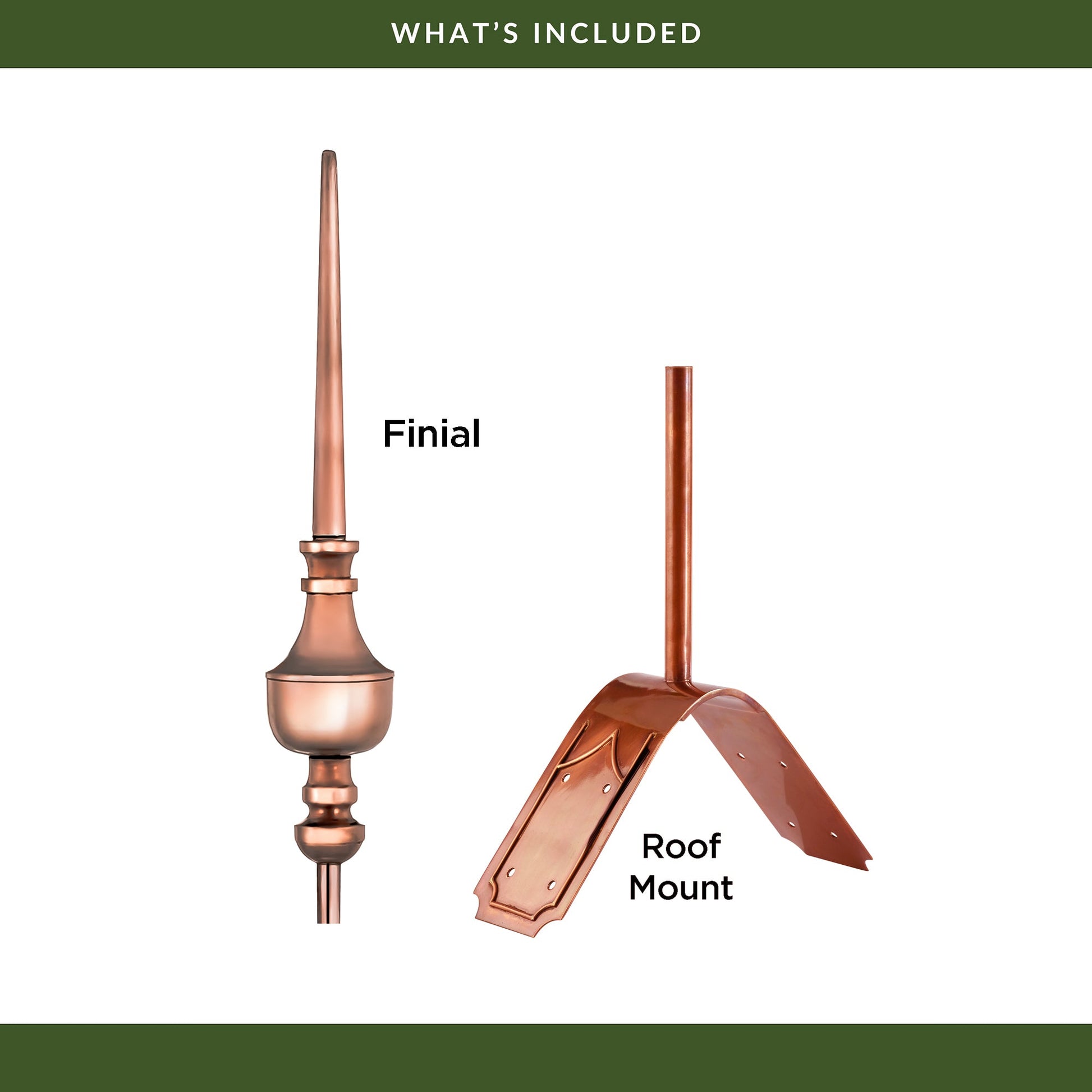 27" Victoria Finial with Decorative Roof Mount   - Good Directions