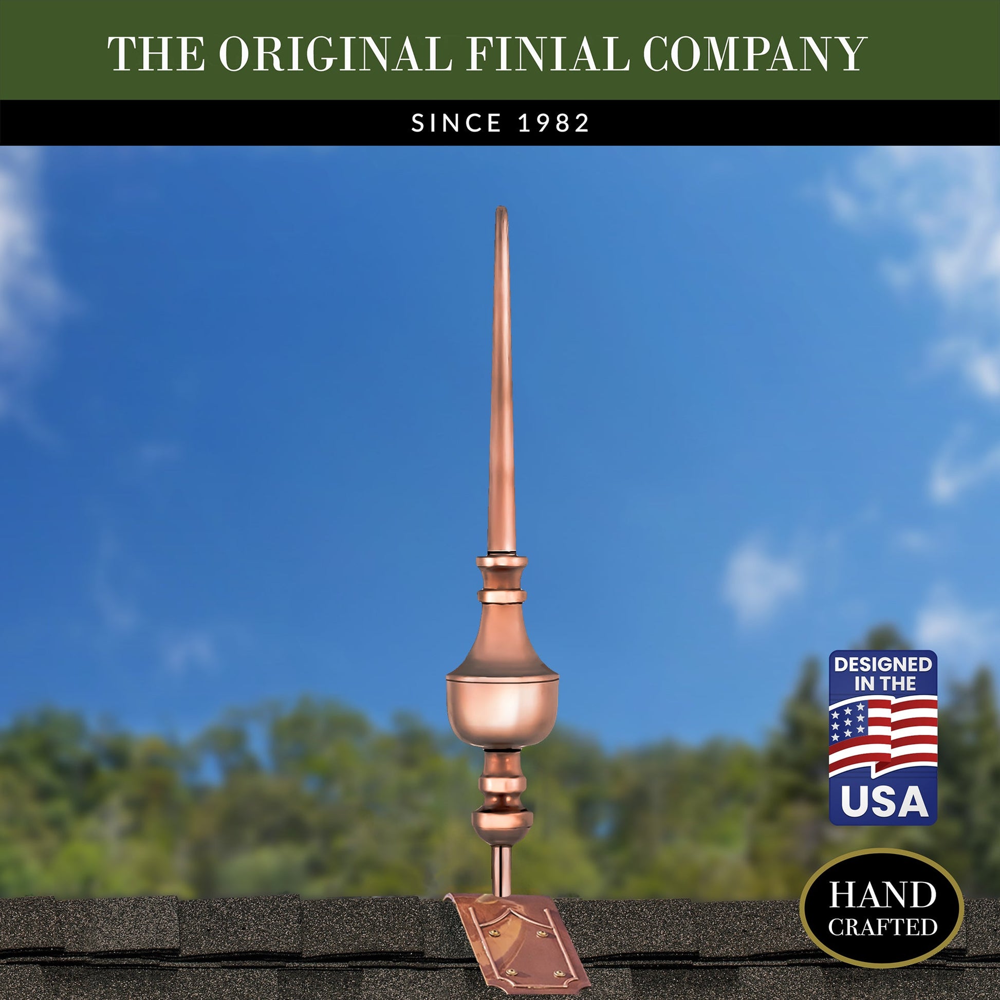 27" Victoria Finial with Decorative Roof Mount   - Good Directions