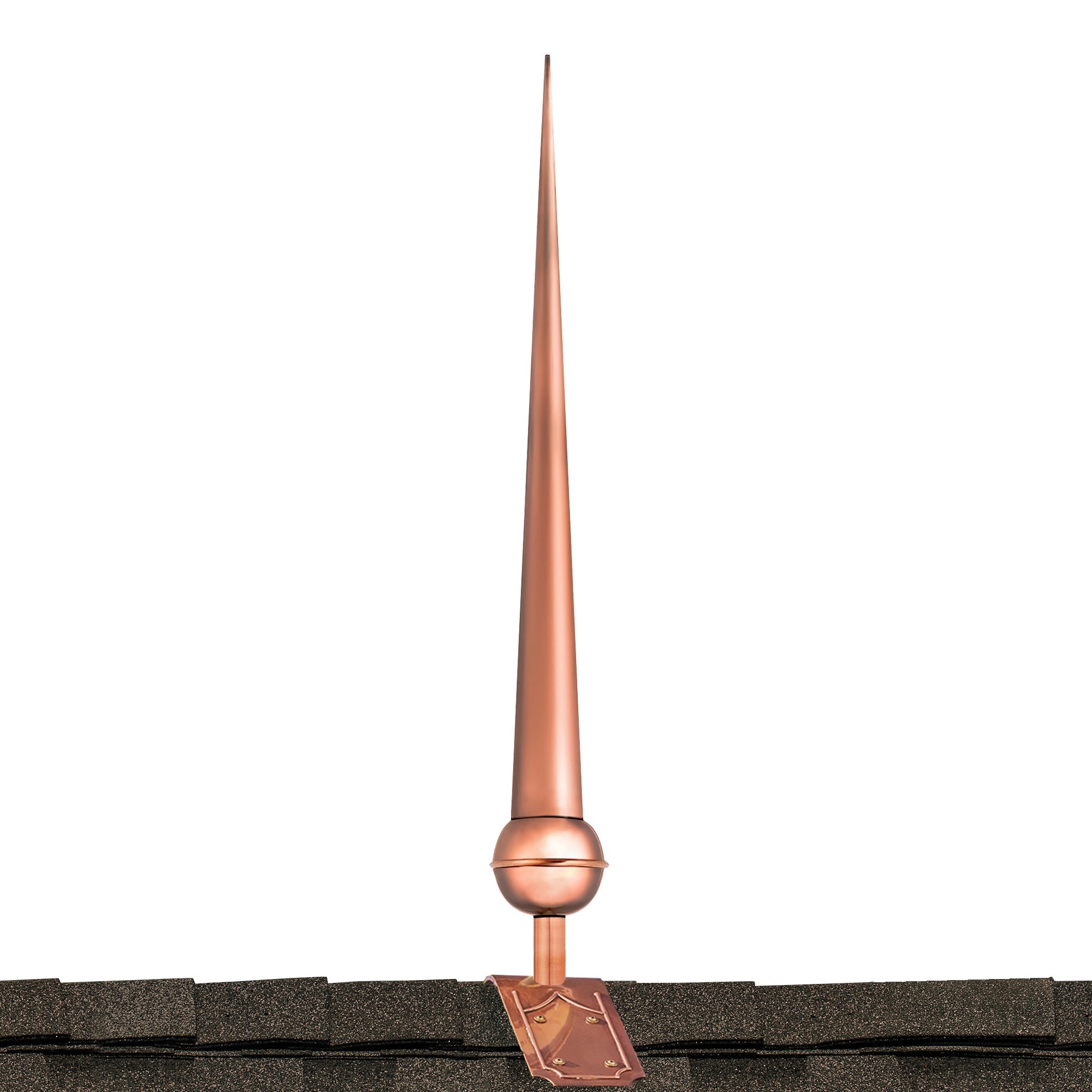 28" Gawain Finial with Decorative Roof Mount   - Good Directions