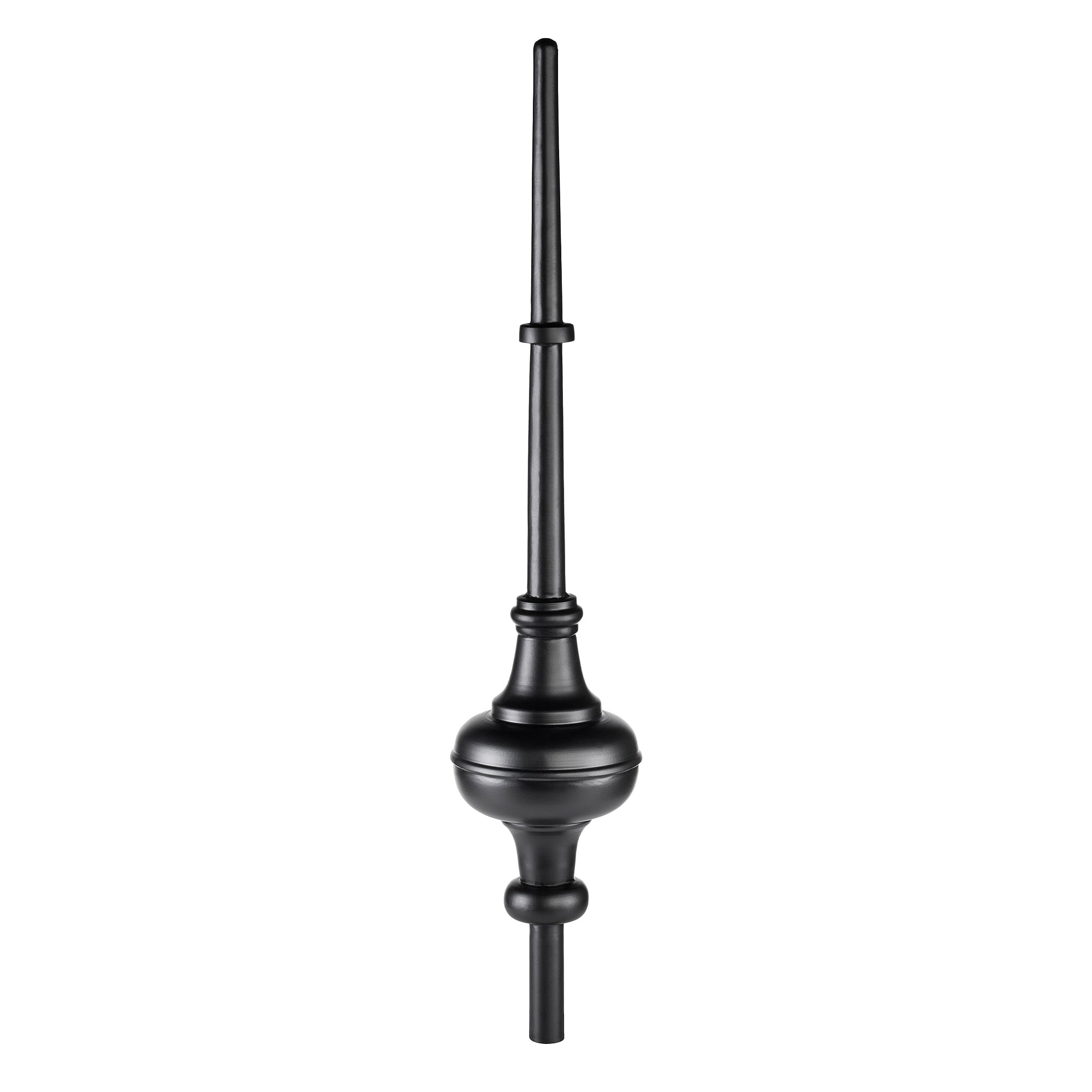 28" Morgana Black Aluminum Finial - Good Directions