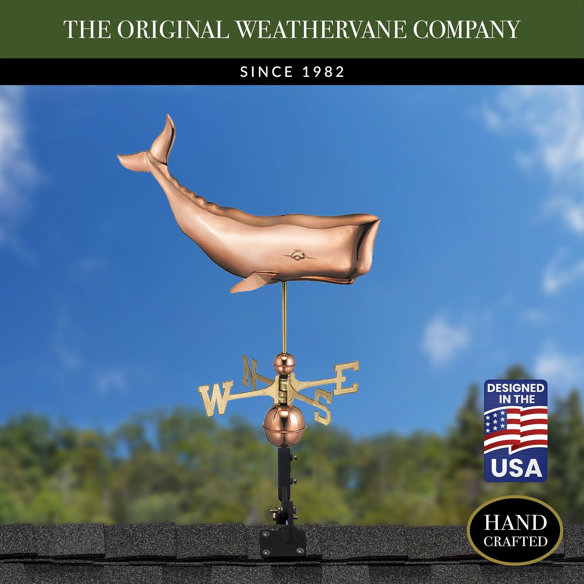 28" Whale Weathervane - Good Directions