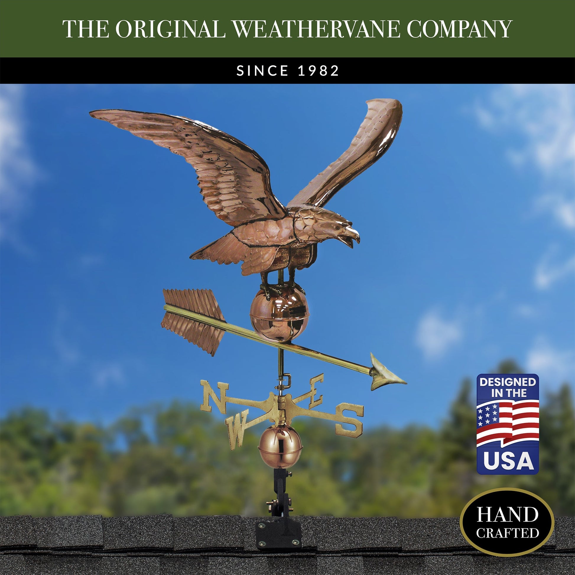 34" Smithsonian Eagle Estate Weathervane - Good Directions