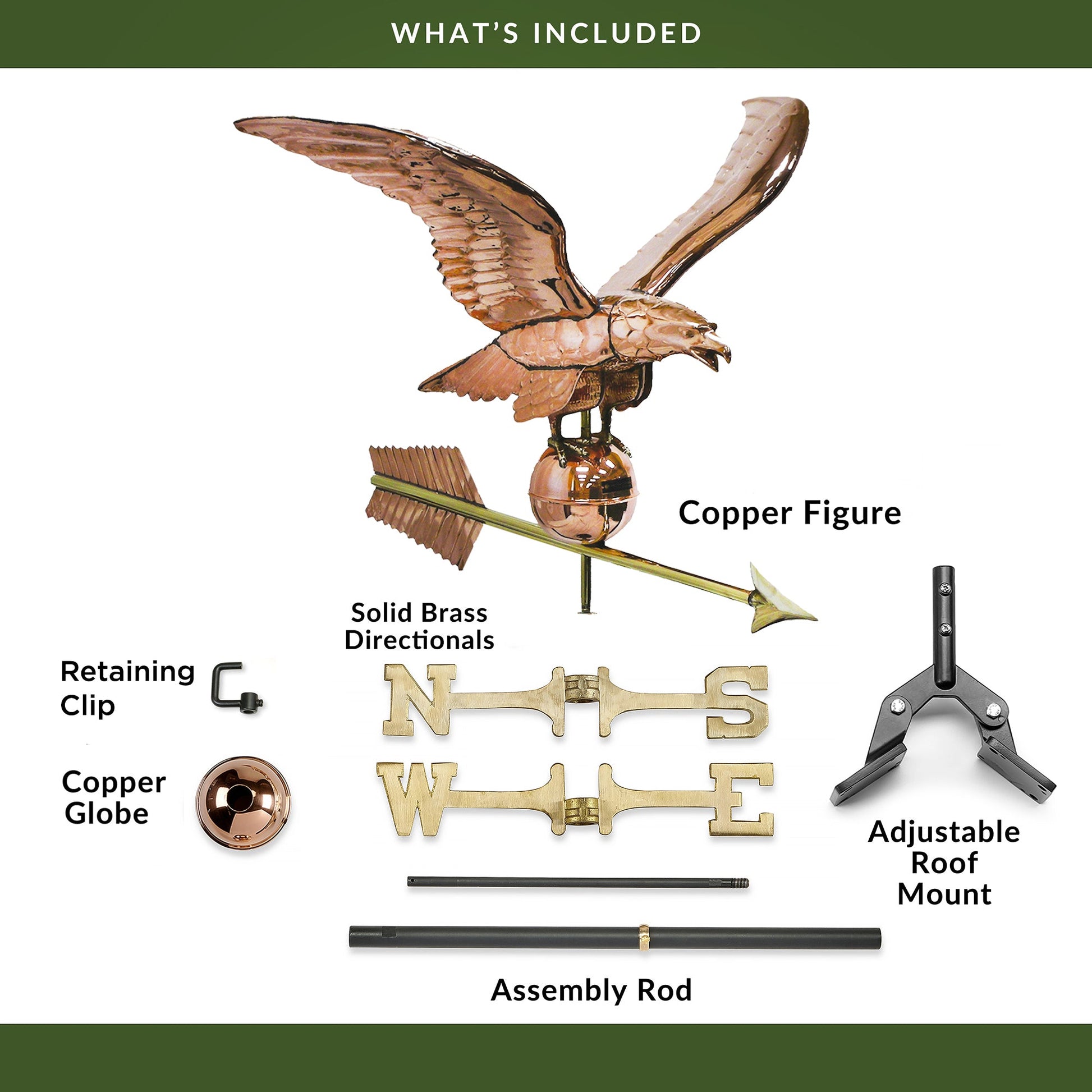 34" Smithsonian Eagle Estate Weathervane - Good Directions