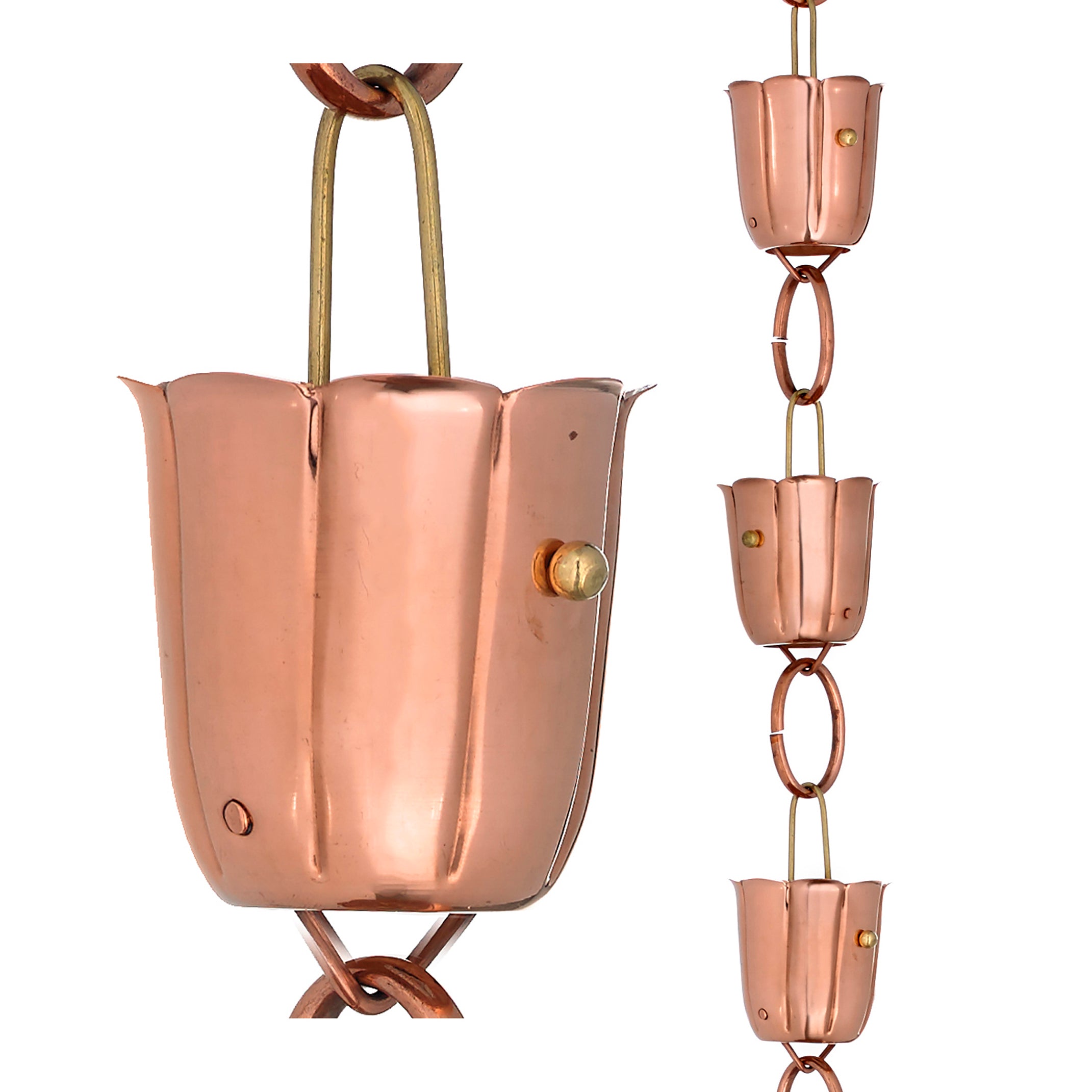 Bluebell Rain Chain - 8.5 ft.,  with 14 Large Cups