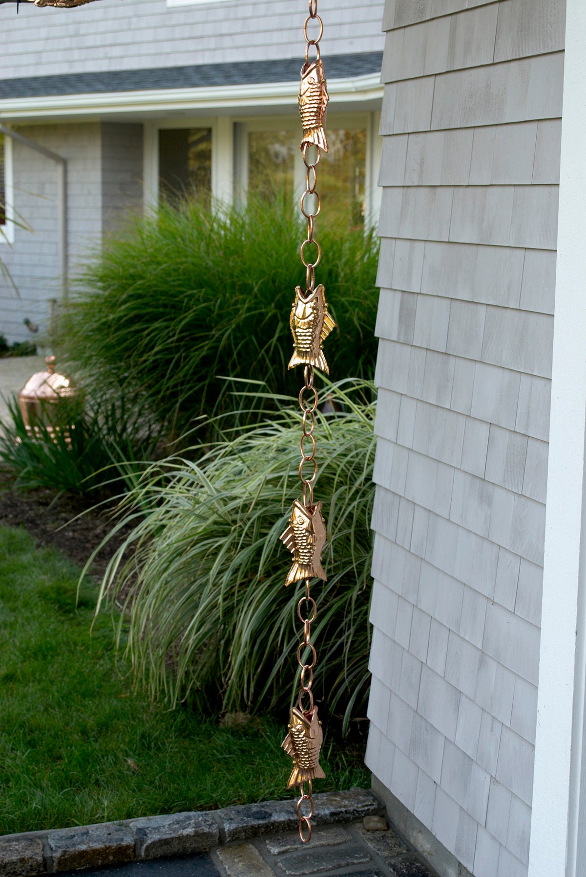 Fish Roe Pattern Chain Fish Rain Chain – Good Directions