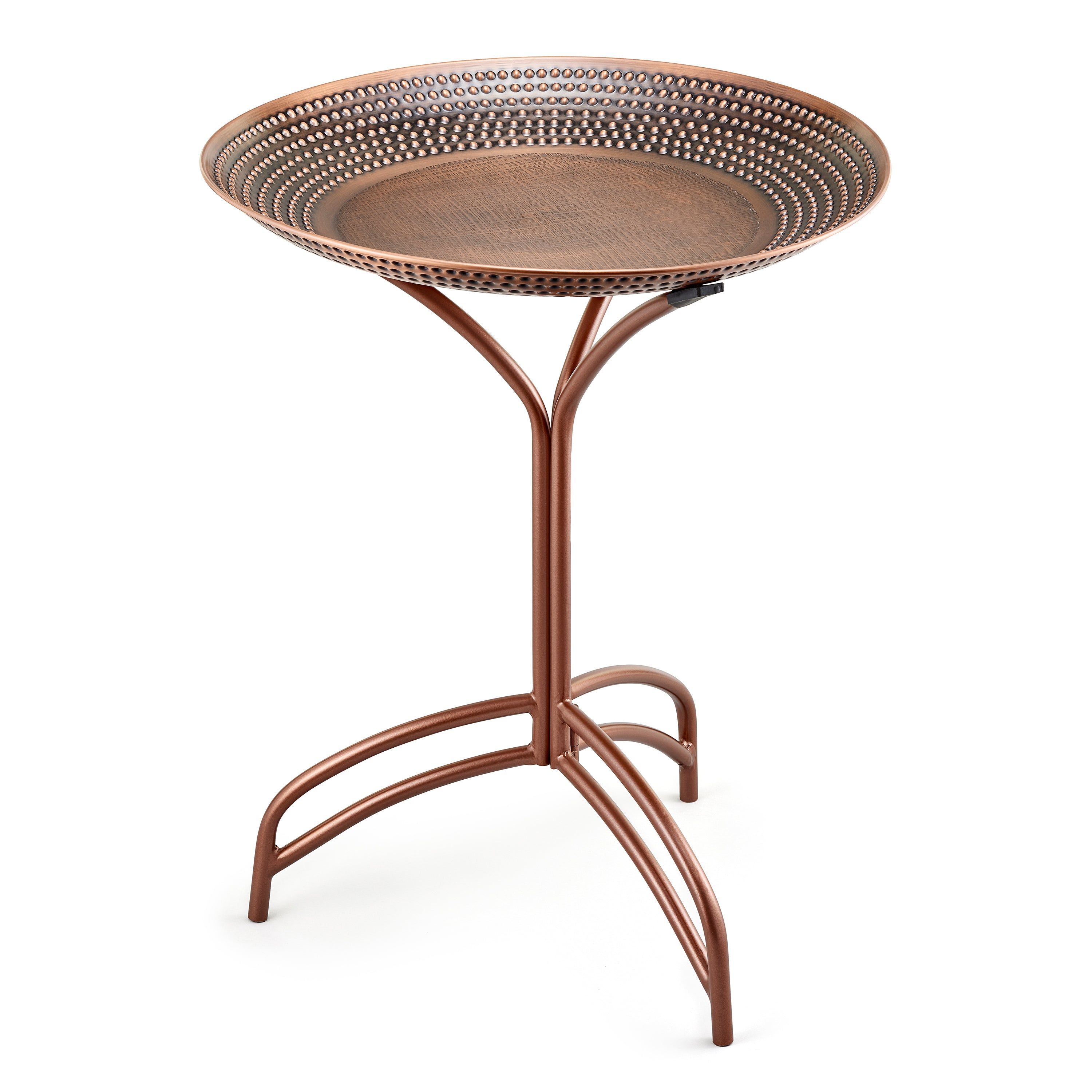 20" Copper Tranquility Birdbath with Collapsible Stand