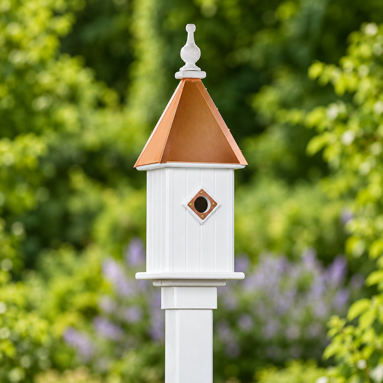 Spire Bird House — Polished Copper Roof