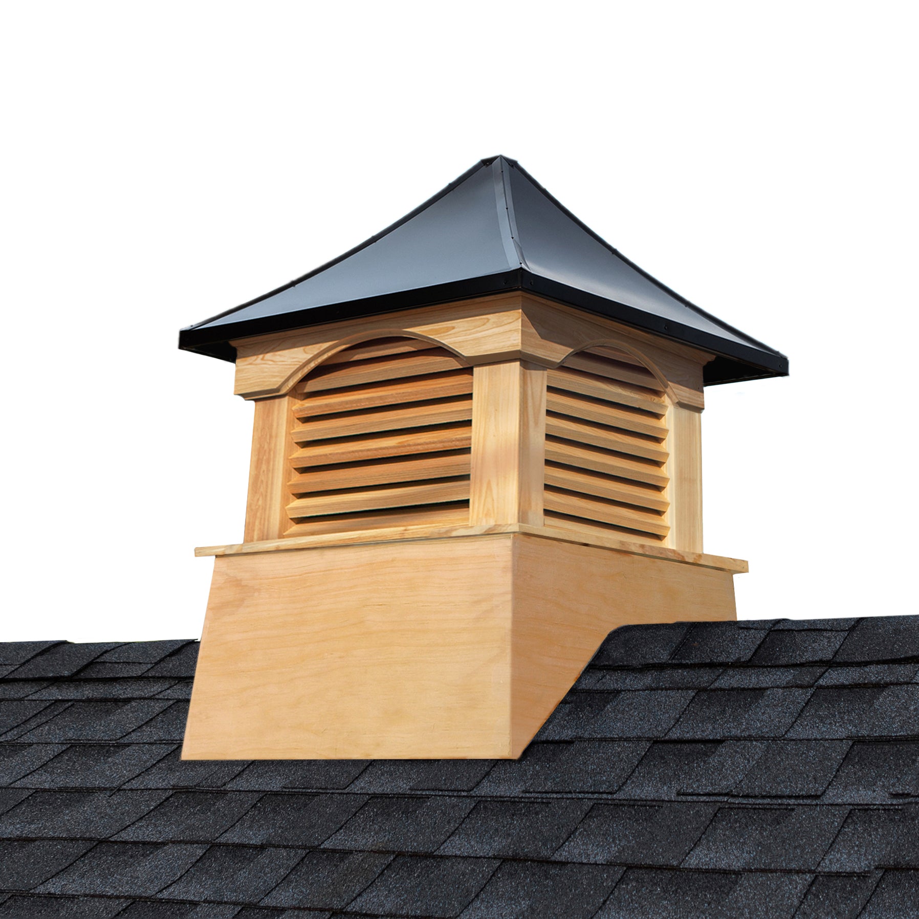 Coventry Wood Cupola with Black Aluminum Roof – Good Directions