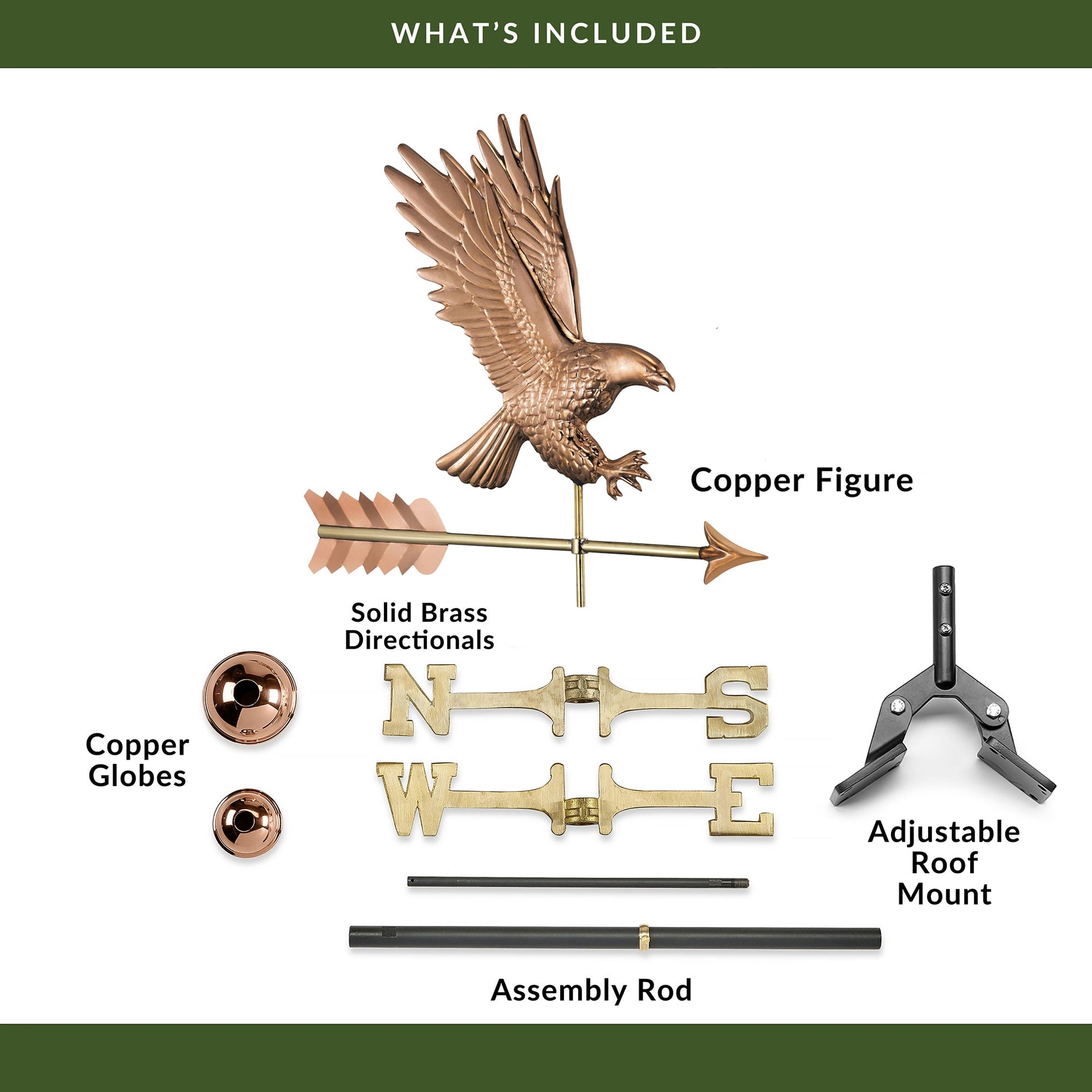 American Bald Eagle Weathervane - Good Directions
