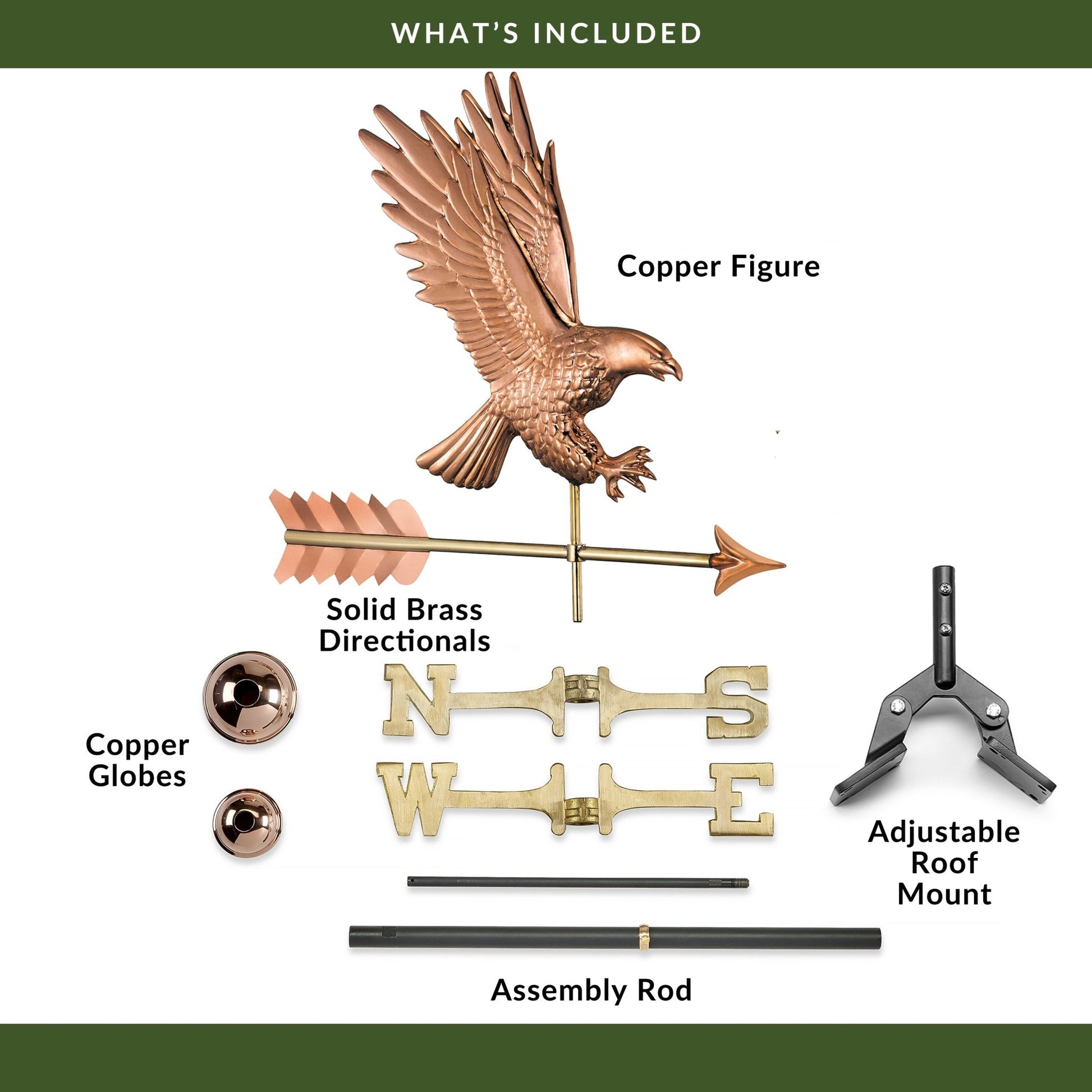 American Bald Eagle Weathervane - Good Directions