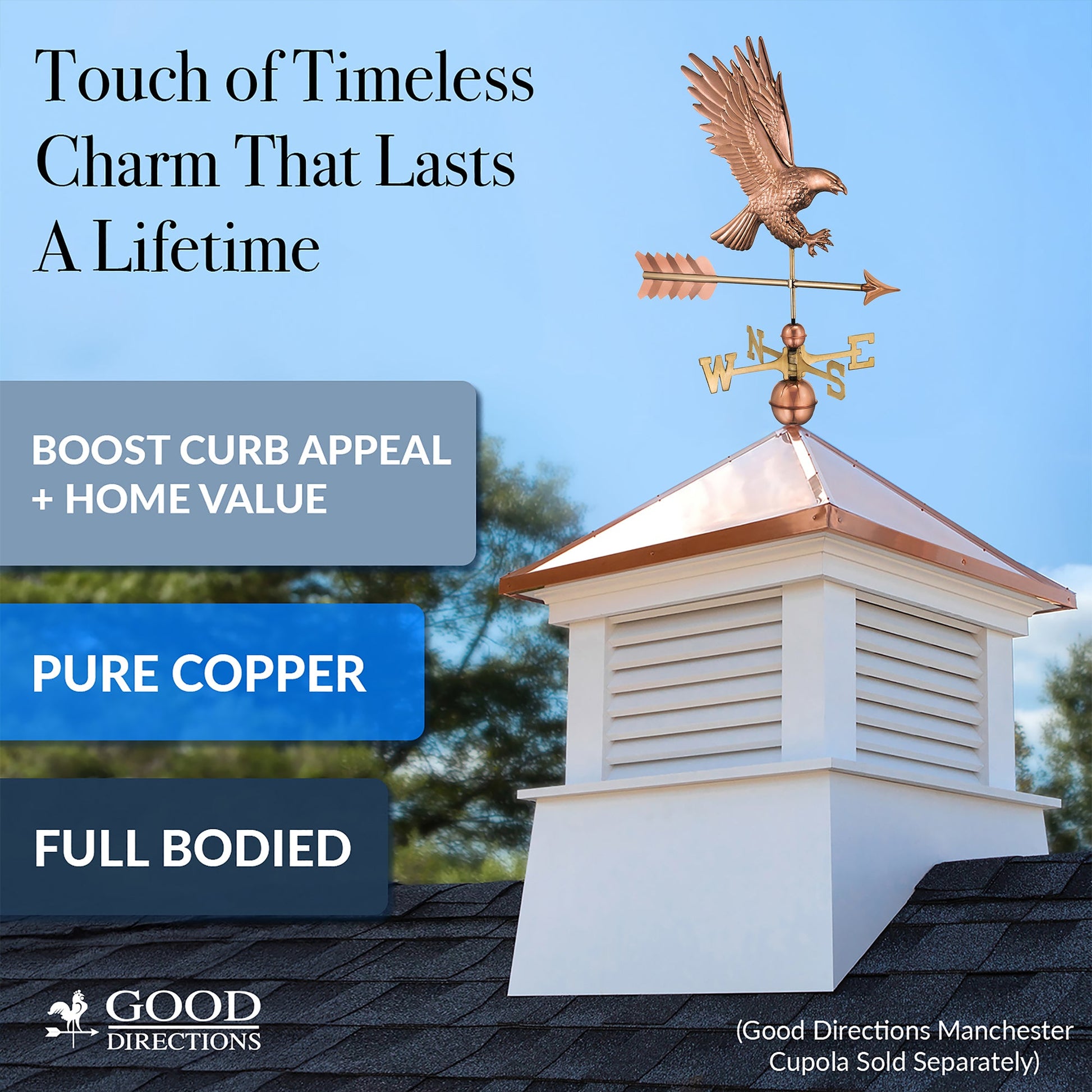 American Bald Eagle Weathervane - Good Directions