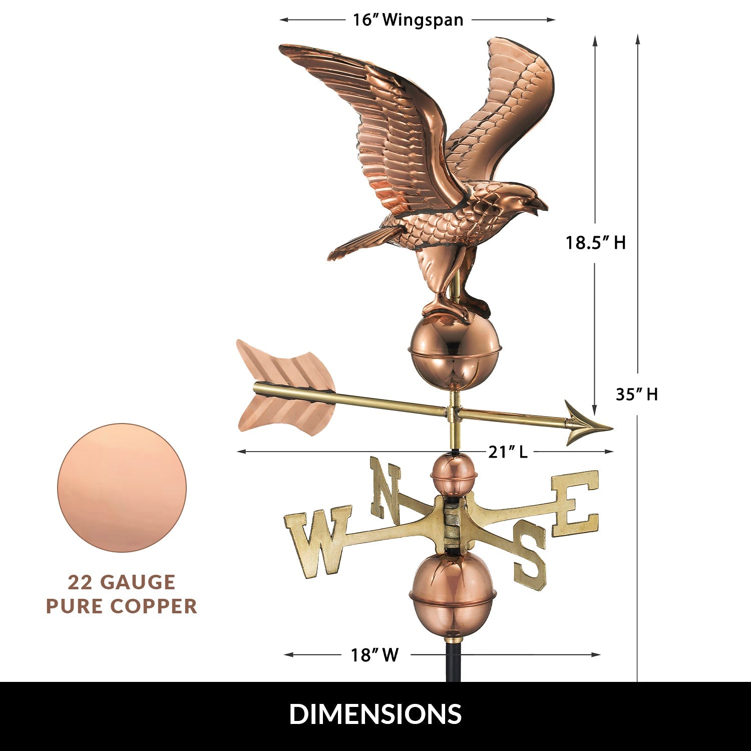 American Eagle Weathervane - Good Directions