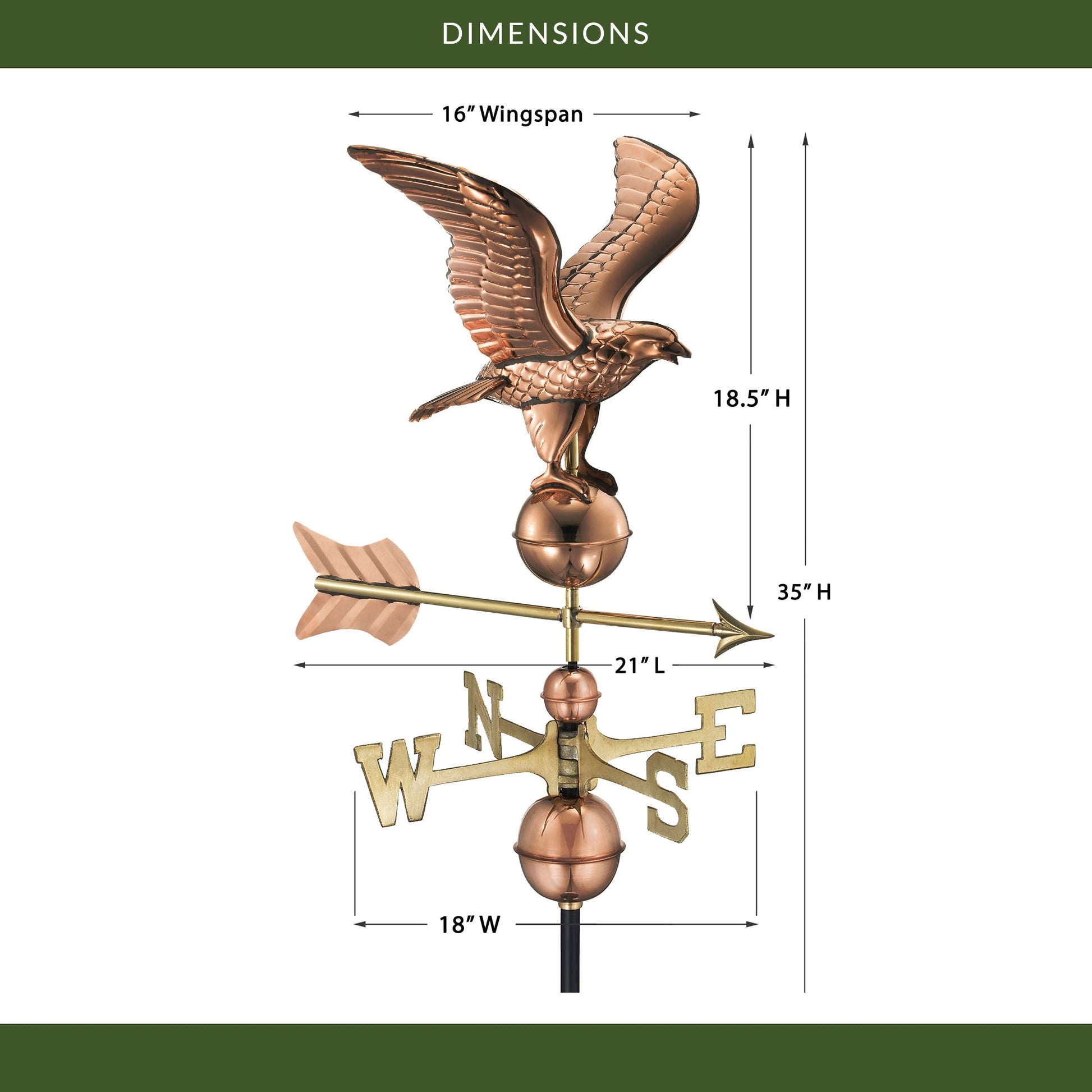 American Eagle Weathervane - Good Directions
