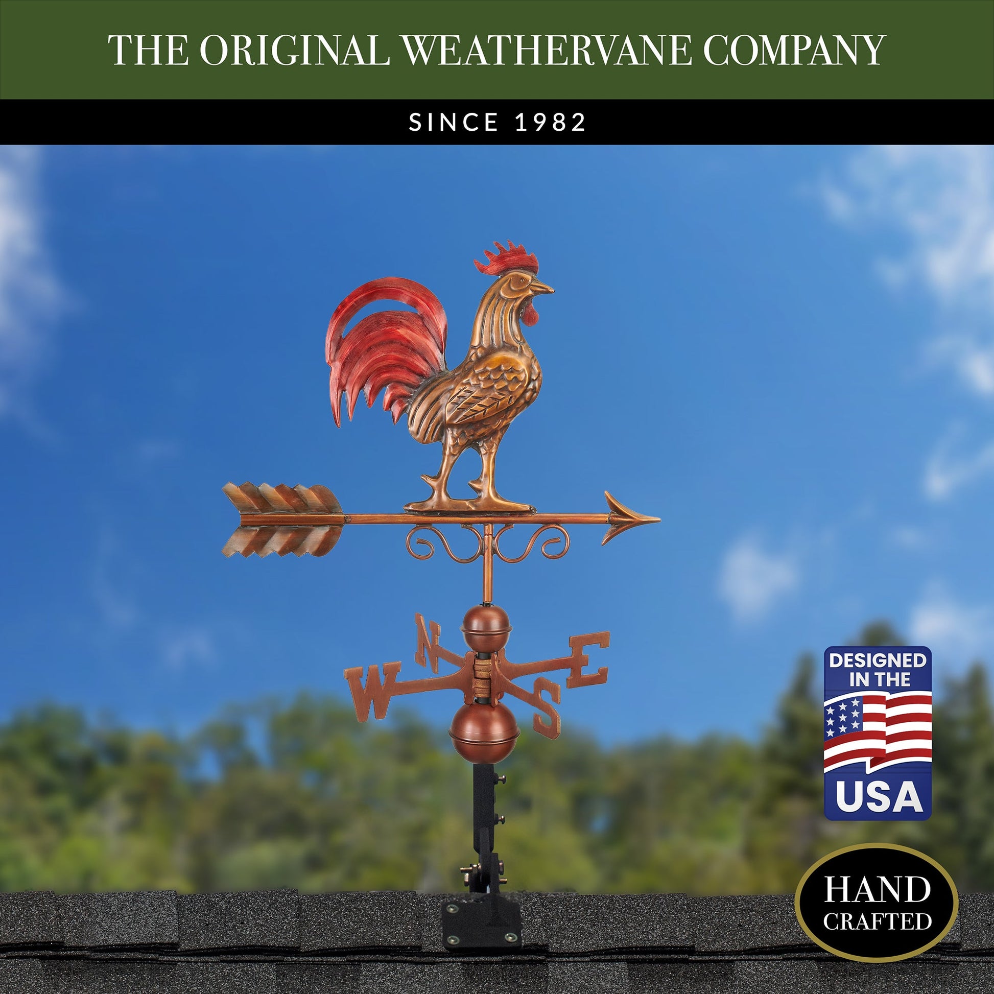 Bantam Red Rooster Weathervane - Good Directions