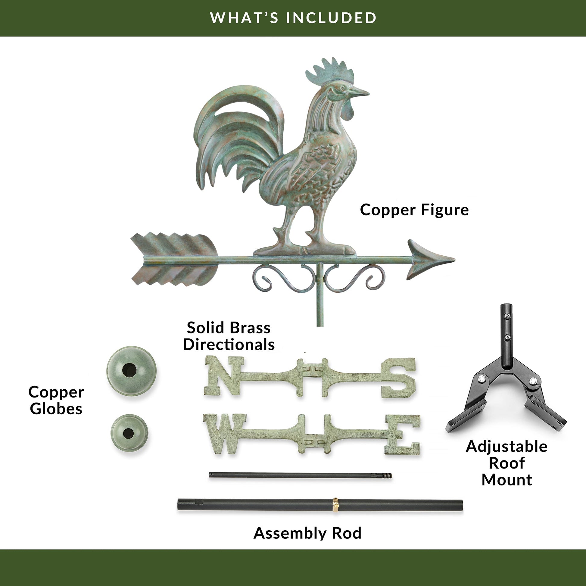 Bantam Rooster Weathervane - Good Directions