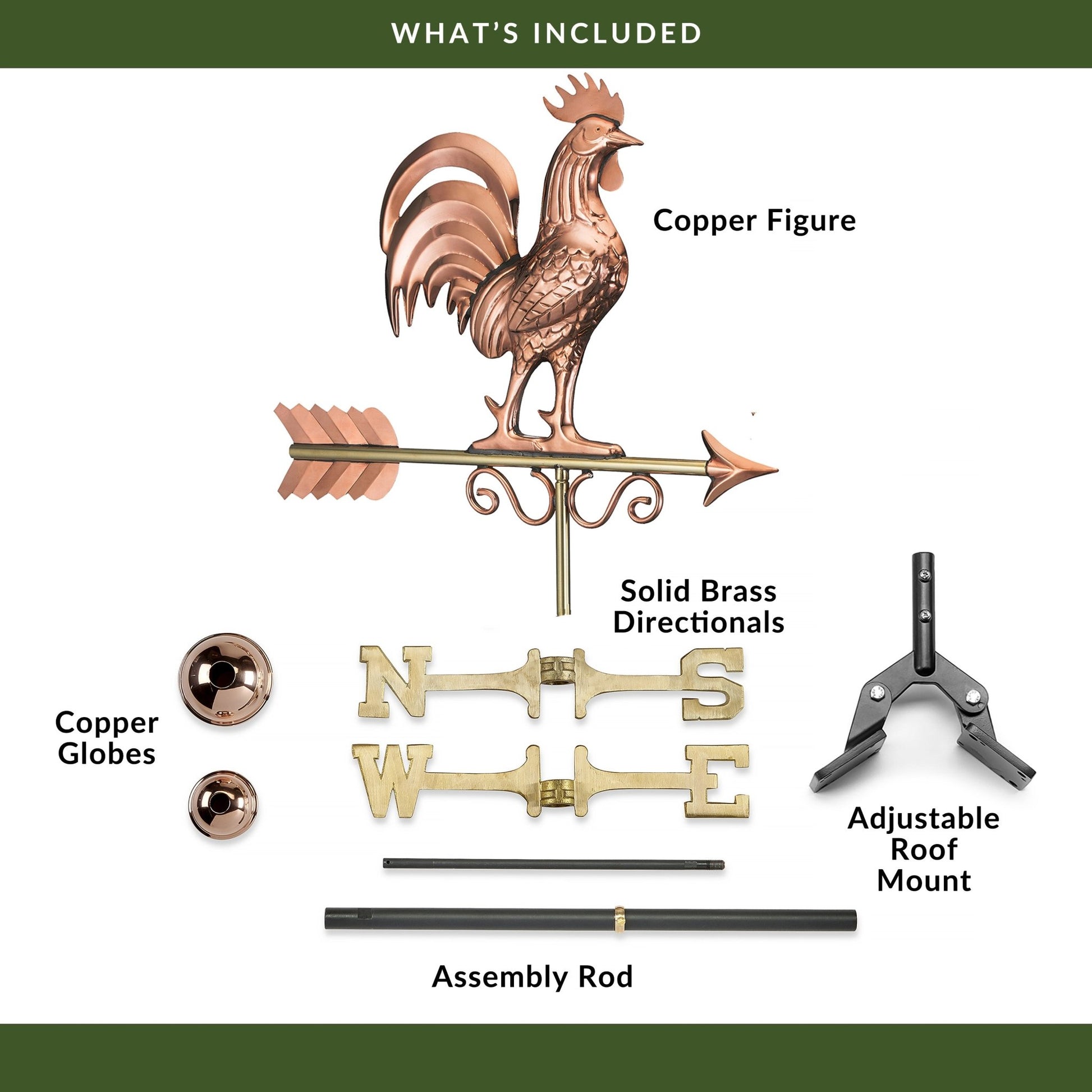 Bantam Rooster Weathervane - Good Directions